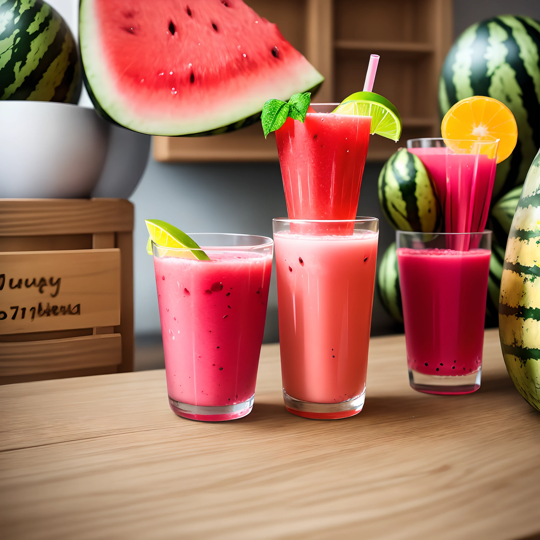 Freshly squeezed watermelon juice