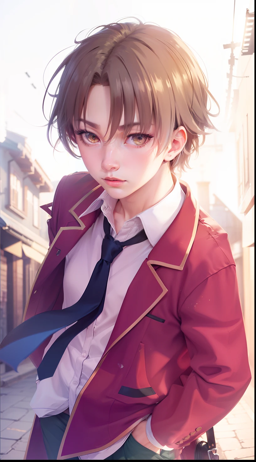 scenery in an alley, little lighting, dark