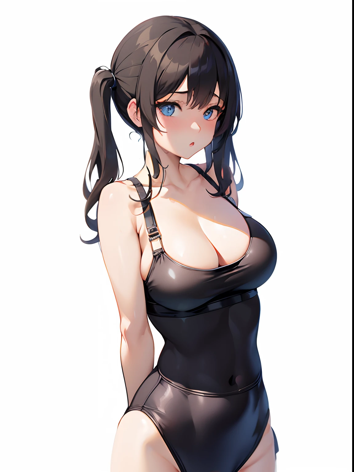 Blue eyes、Anime girl in twin-tailed black swimsuit, Seductive Anime Girl, Kantai Collection Style, anime moe art style, (Anime Girl), Smooth Anime CG Art, charming anime girls, anime girl wearing a black dress, [ 4 k digital art ]!!, Anime Girl, Tifa, Chic, Tifa Lockhart, an oppai cyberpunk, made with anime painter studio