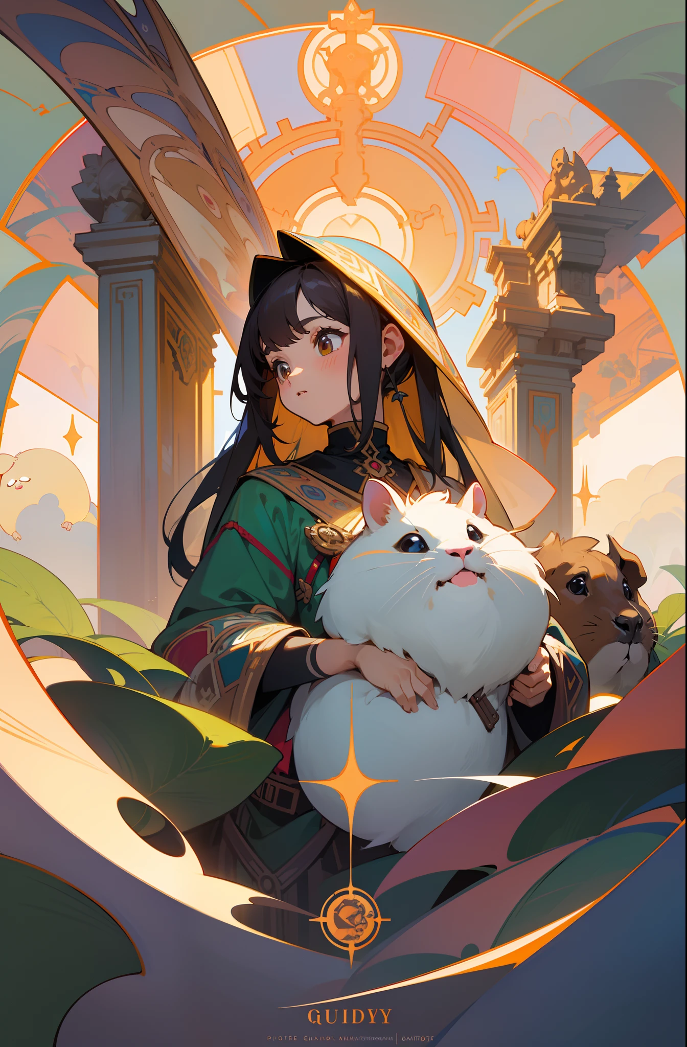 Hyper-detailing,A high resolution,guinea pig,best qualtiy,astounding,top Quority,2D,pixilated,guinea pig, No Man,The light environment is not considered,Color,Two-dimensional game art style,Mucha,Flat art style,pix,2-dimensional