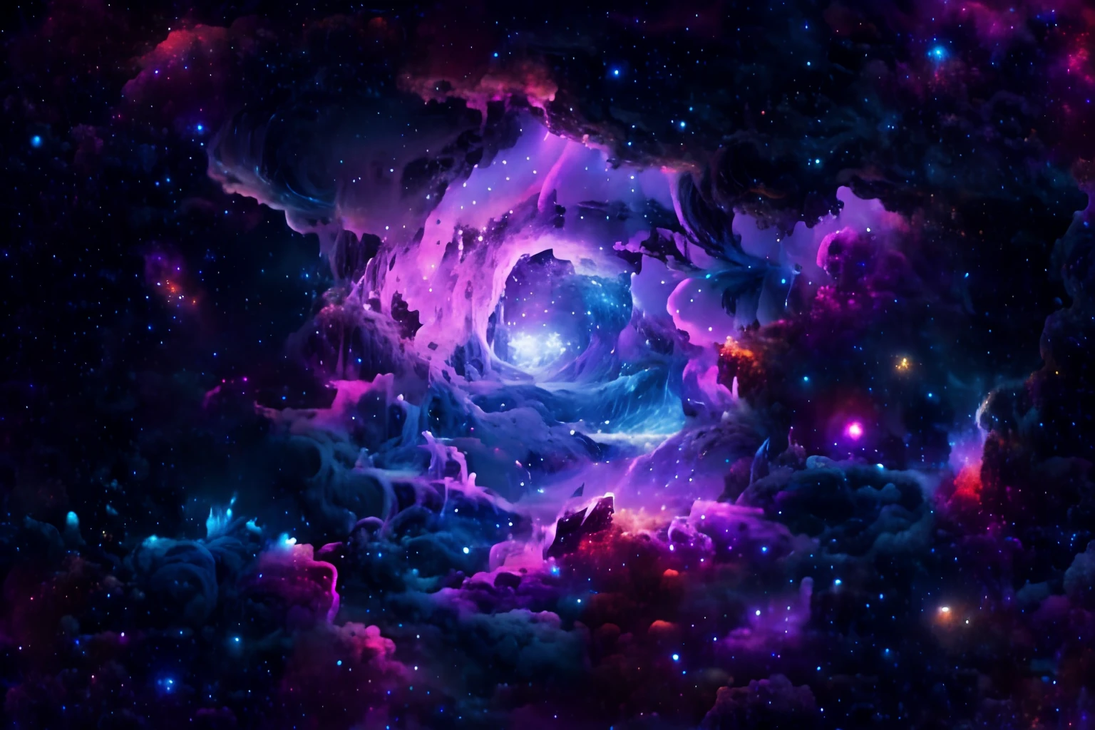Close-ups full of big stars,There are bright blue and purple nebulae in the sky, radiant nebula colors, nebulae colors, Vast Nebula, Vibrant nebulae, luminous nebula, cosmic nebulae, in a nebula, Epic Nebula, The nebula explodes, Nebulae in the universe, cosmic nebulae, galactic light colors, Colorful nebula, starry Nebula, cosmic and colorful,k hd,A detailed,Pubic area is clear,unclear
