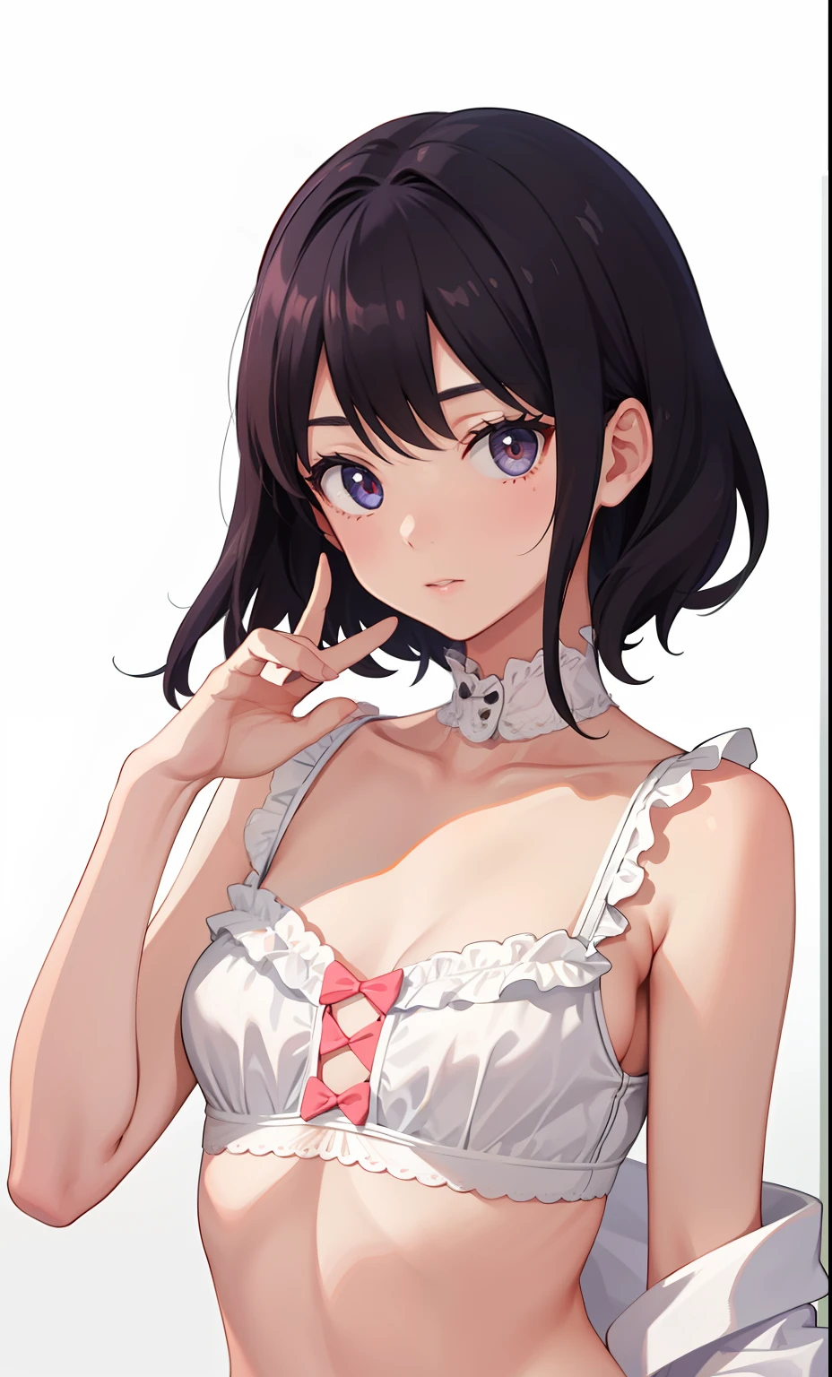 1girl in、Cute underwear、cute little、Upper body portrait、
