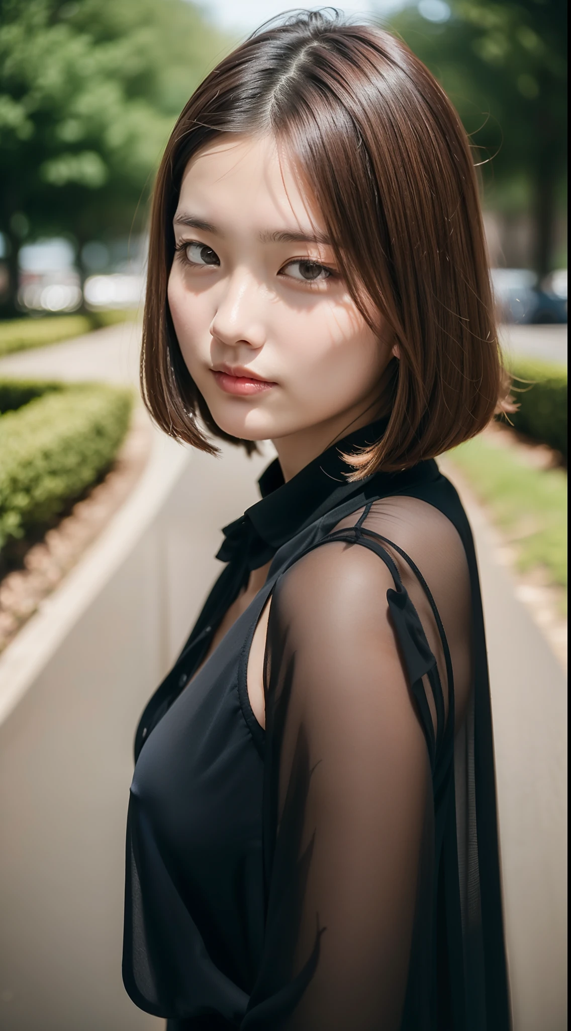 (),      (Beautiful),(girl with),(18year old:1.9),((get blush:1.2)),(embarrassed:1.3),(),(in 8K),(),Japan cute girls,raw,portlate,Photorealsitic,超A high resolution,Best Quality,Natural lighting,
BREAK
((Black dress:With white-collar:1.8,long-sleeve:frilld:)),(Big ass),(thick thight:1.3),(Plump body:),(bob cuts:1.6,Brown hair:1.3),
BREAK
(Natural Skin Texture,Detailed skin, Hyper-Realism,ultra sharpness),Intricate details,depth of fields,