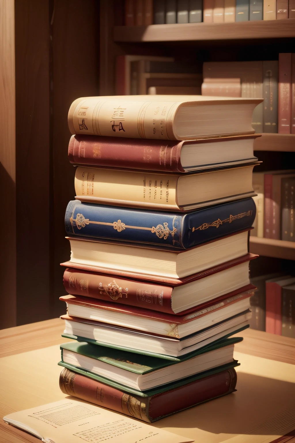 A book or stack of books,Represents reading and learning。