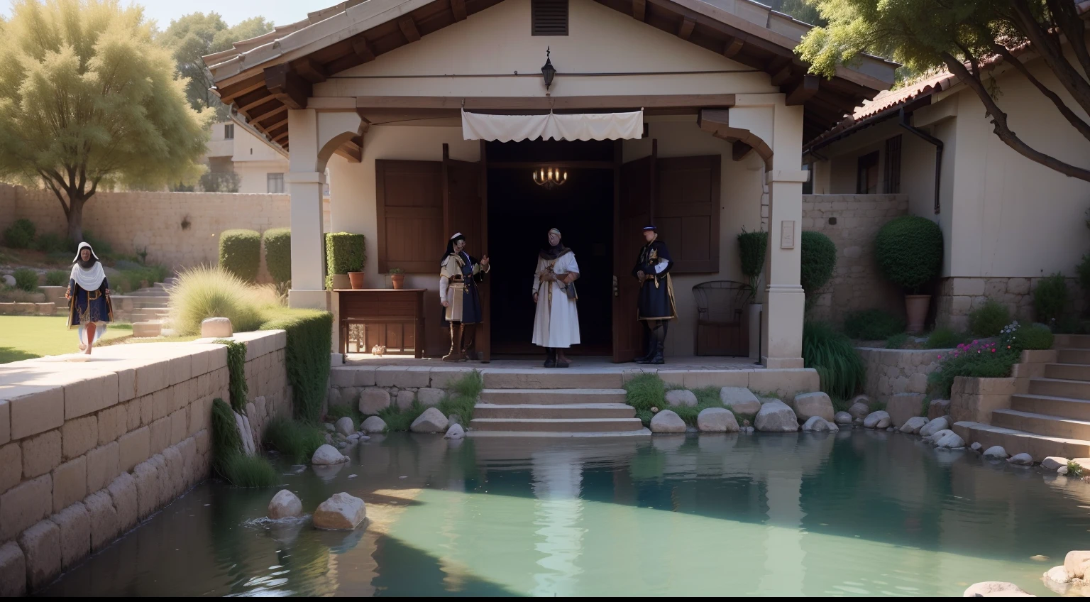 When Naaman came to Elisha's house, He expected to be greeted with pomp and ceremony. No entanto, Elisha did not go out to meet him, but he sent a messenger to tell him to dive seven times into the Jordan River. Naaman, inicialmente frustrado, questionou a simplicidade da tarefa.