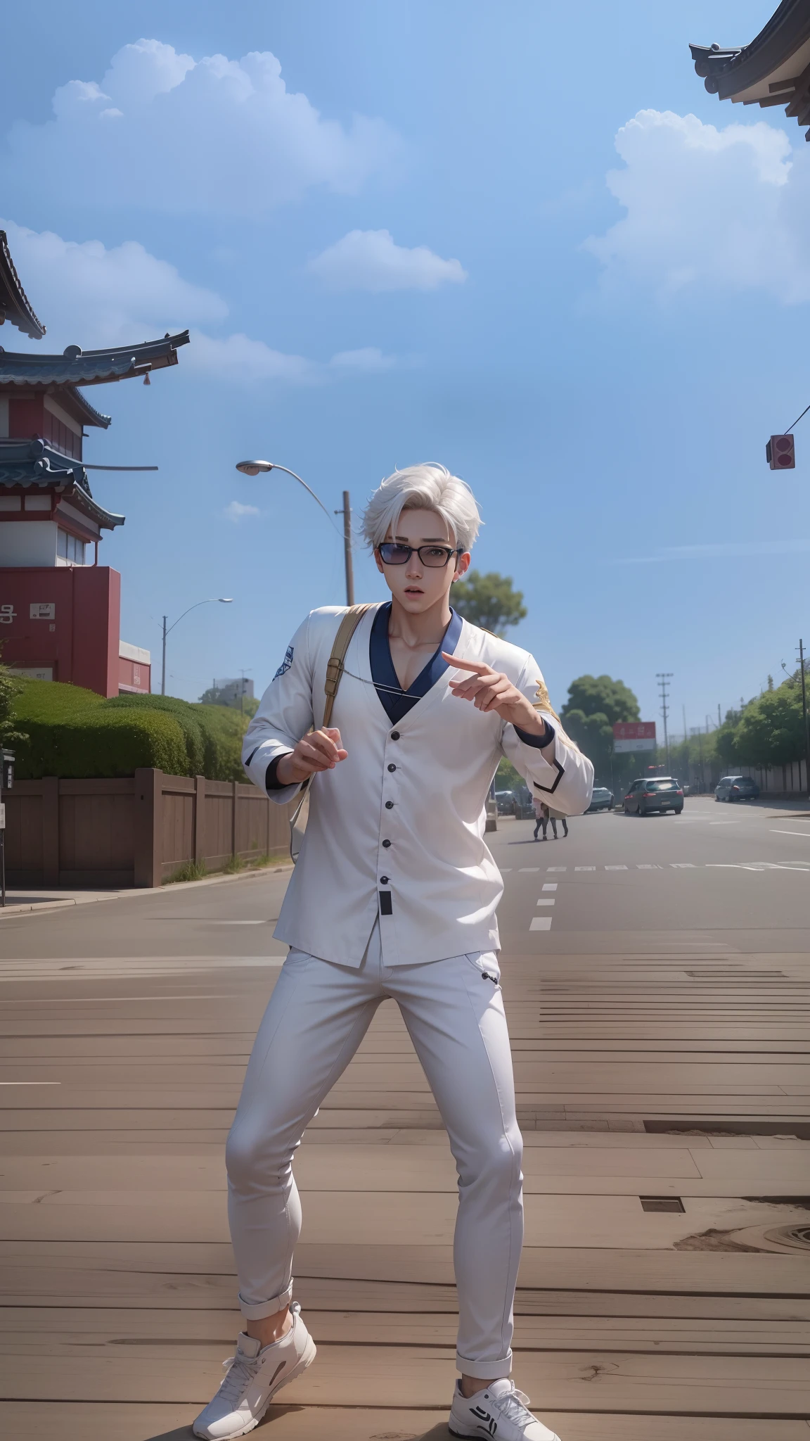 1boy, Anime, realistic, Korea, 8k ultra, (photorealistic), white pants