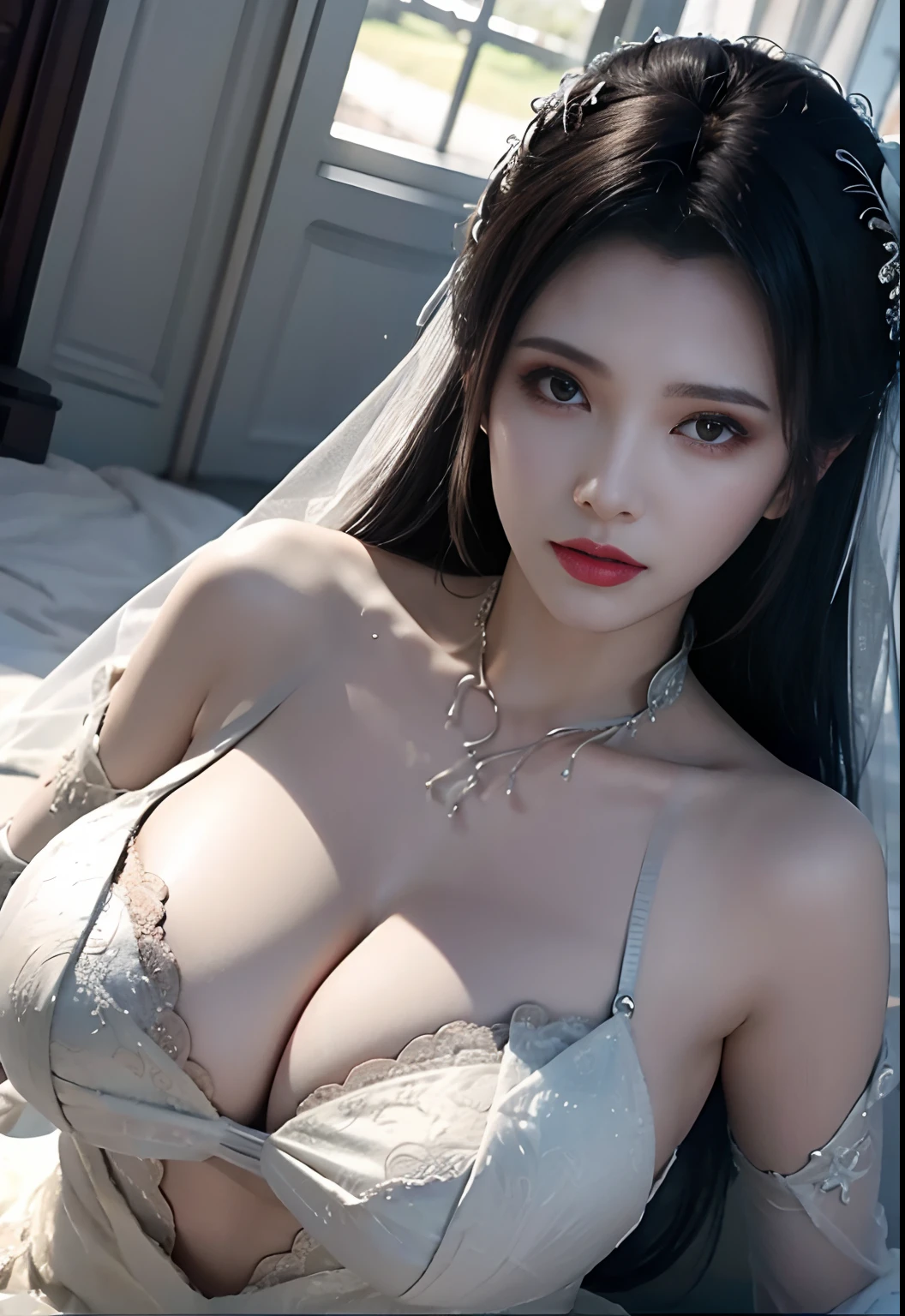 huge tit,Sheer wedding dresses。