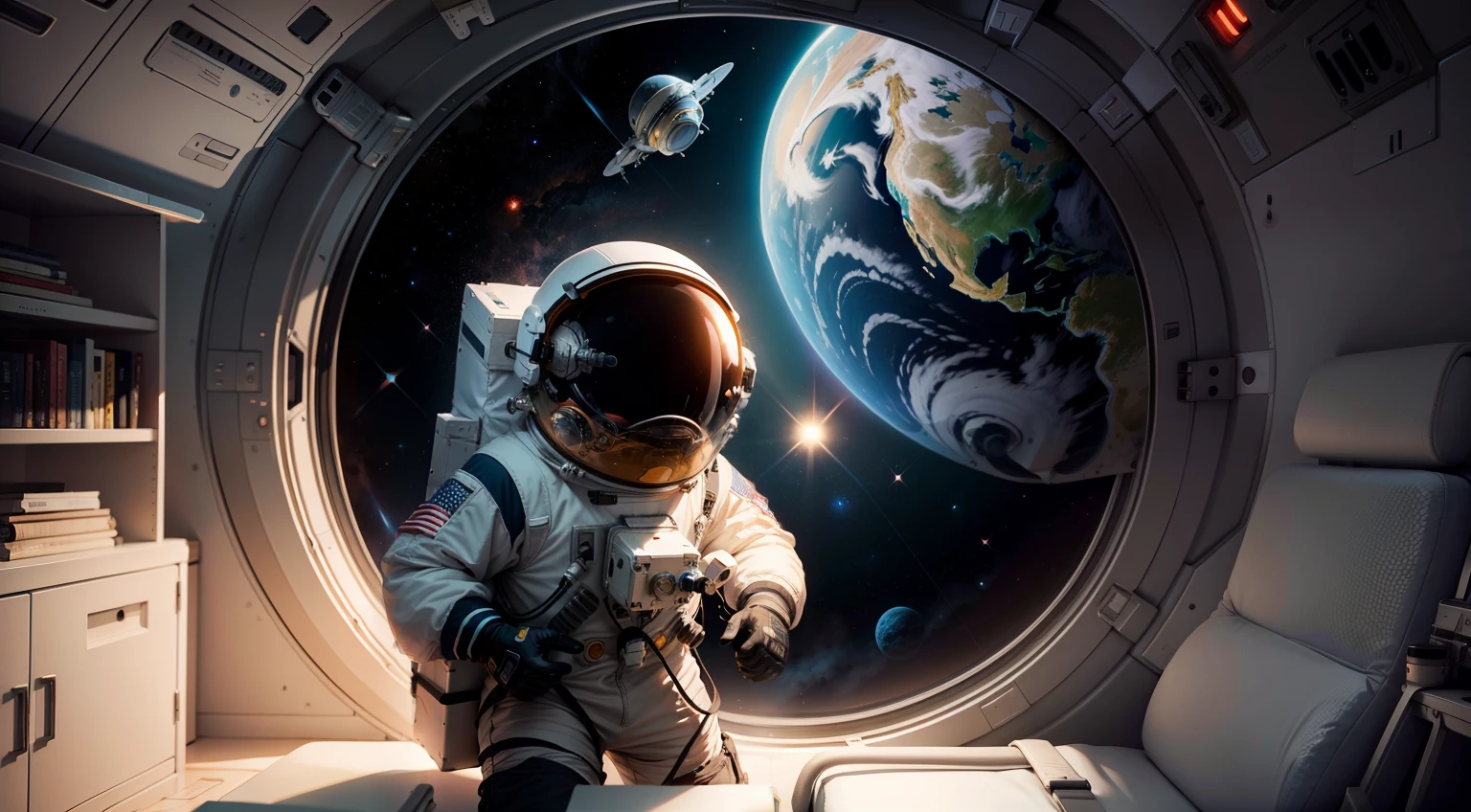 Space House Sketch Style Astronaut Singleplayer Space Gear Space Capsule Realism Interior