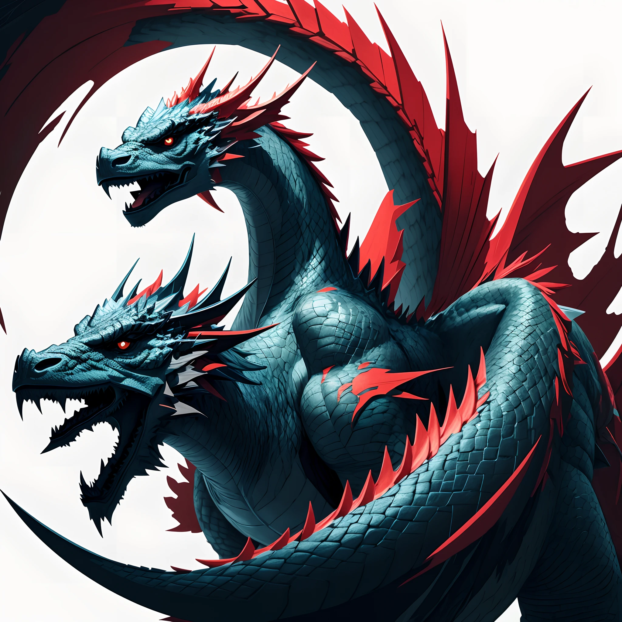 1龙(Round badge:1.5)(Black and white dragons:1.5)(hyper qualit,Unbeatable masterpiece:1.4)(hentail realism:1.2),(Realistis:1.2)(absurderes:1.2)style of anime,black in color,red colour,white colors,Vector graphics,4K,Overwhelming perfection,the detail,hyper-detailing,number art,Flat vector art