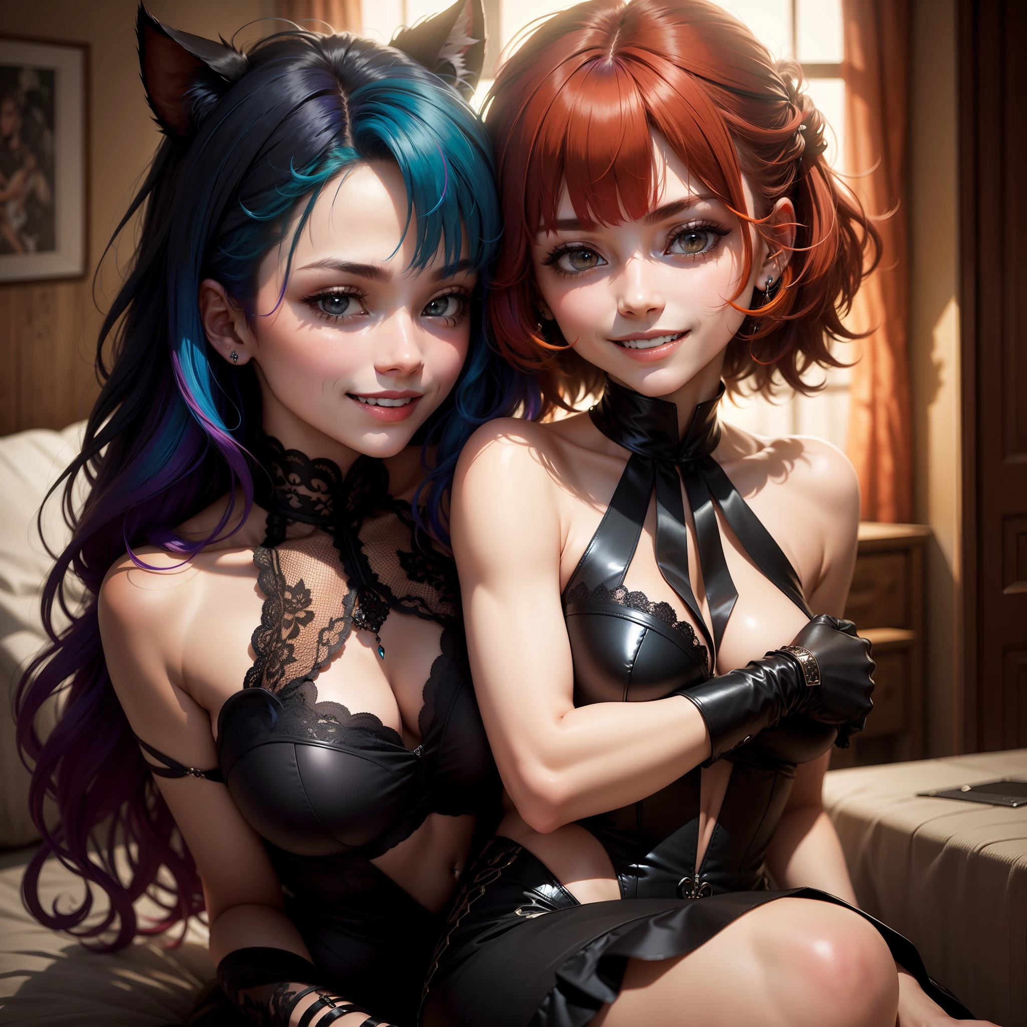 multicolored hair A smile Ron T. Sheer natta knight Midnight