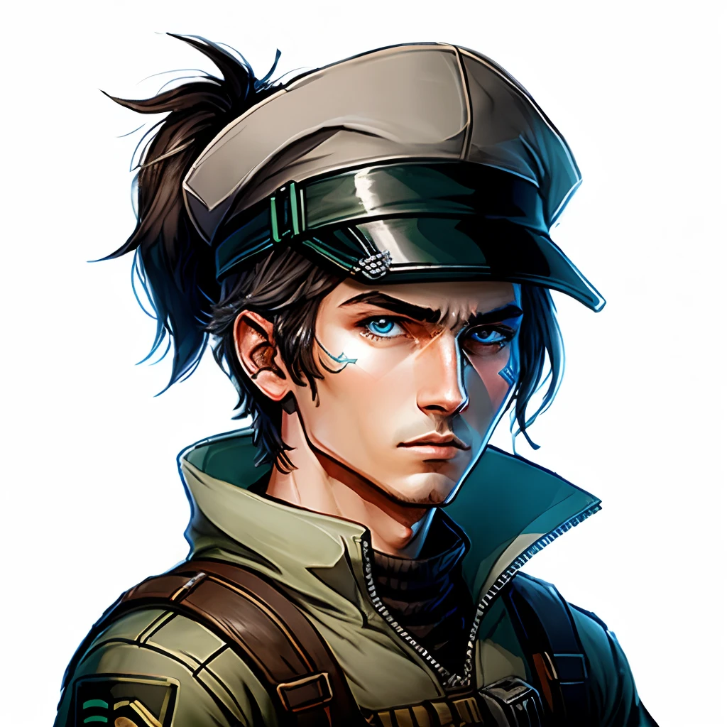 Draw an avatar of the Call of Duty mobile game Eben