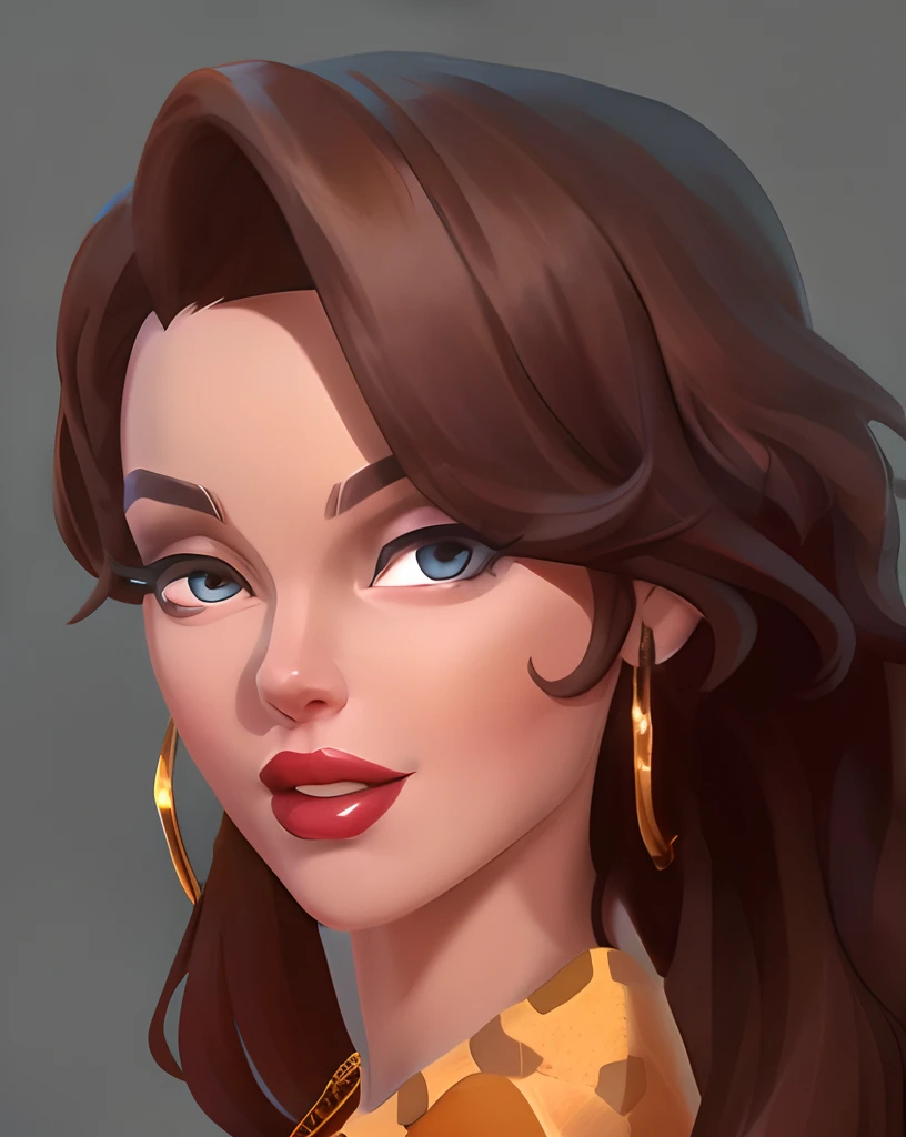 Close-up of a woman with long hair in a yellow dress, closeup character portrait, stylized portrait, Character art portrait, detailed character portrait, digital character painting, character portrait closeup, close up character, portrait character design, character design portrait, character headshot portrait, stylized portrait formal pose, eye-catching detailed art style, Detailed digital painting, character art closeup
