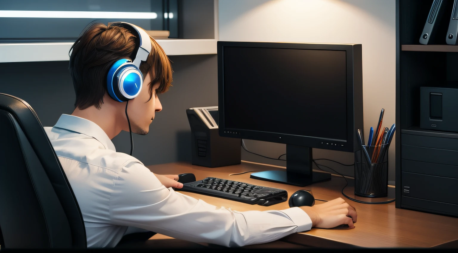 computer addicted worker