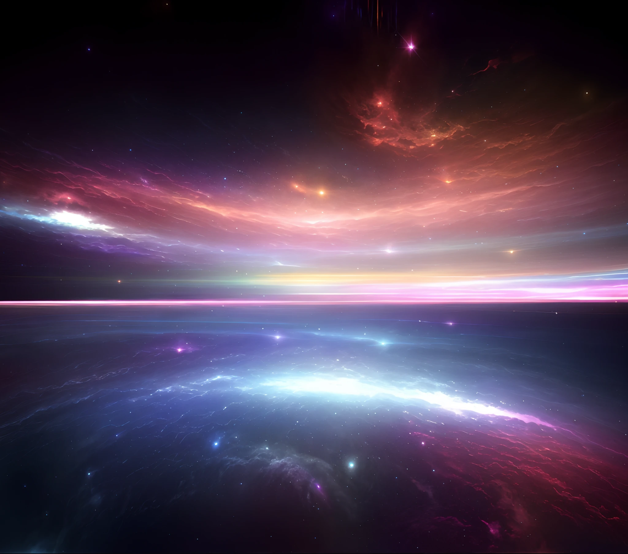 Colorful sky close-up,There are a lot of stars, space fractal gradient, interstellar stormy bright sky, Fractal sky, Magnificent background, beautiful space, space sky, cool smooth space colours, Surreal space, colorfull sky, galactic light colors, space colors, sunny rainbow galaxy stormy sea, Nebula reflection, Amazing wallpapers, Colorful sky, space atmosphere,k hd,A detailed,Pubic area is clear,Metaverse,heavenly body,Brilliant,Colorful,burst