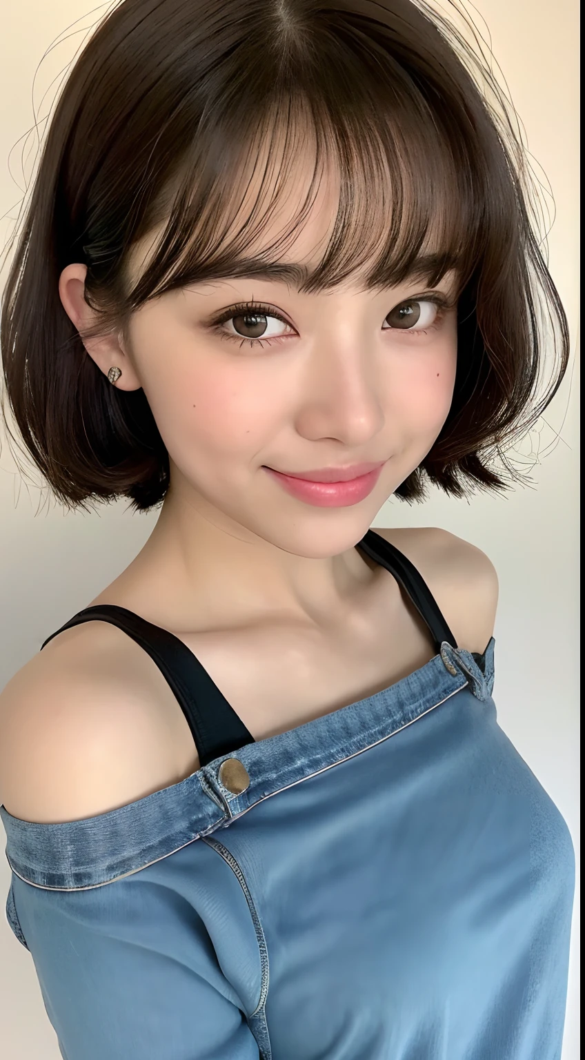(8K、Raw photography、top-quality、masuter piece:1.2)、ultra-detailliert、ultra res、(realisitic、rialistic photo:1.37)、portlate、high-definition RAW color photography、Professional Photography、highly detailed and beautiful、ighly detailed、8K Picture Wallpaper、amazing detailed、huge filesize、Official art、Highly detailed CG Unity 8K wallpapers、highly detailed beautiful girl、extra detailed face、extremely detailed eye、highlydetailed skin、extremely detailed fingers、highly detailed nose、very detailed detailed mouth、Perfect Anatomy、highly detailed back ground、Highly detailed clothing、女の子 1 人、(18:1.2)、Teen、Cute little girl s、famous Japan idol、cute little、Realistic body、小柄、de pele branca、glistning skin、Slim body、Handsome body、brown haired、short constricted curly hair、(Blunt bangs:1.2)、A smile、kawaii、zora々Right、kawaii faces、Lifelike face、Delicat eyes、Sauce order、White T-shirt、skirt by the、耳Nipple Ring、Looking at the camera、cowboy shot、front facing、Standing、Contrapo, high street, public, 动态照明,short-hair、bobhair