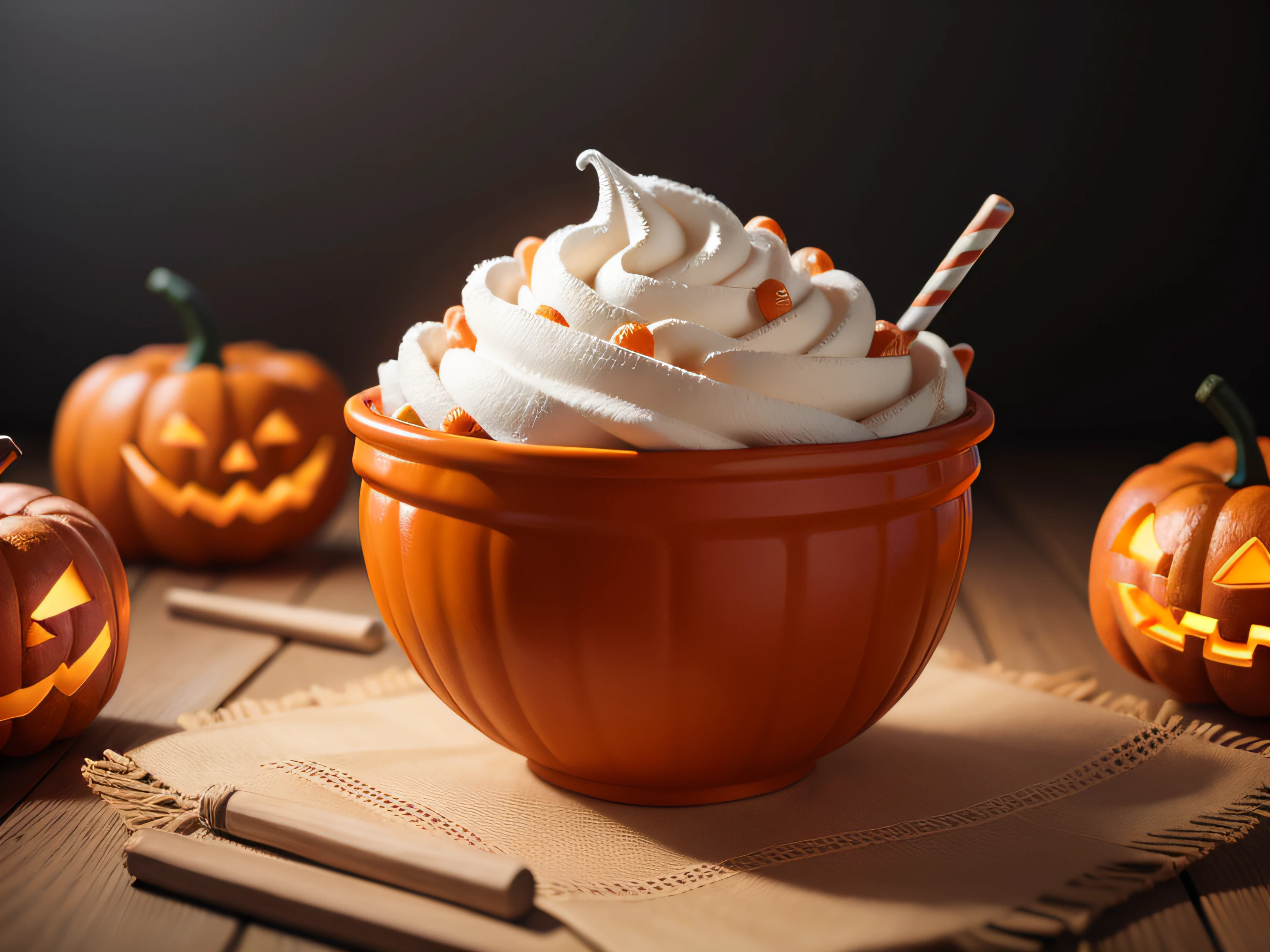 Halloween decorations and sweets。top-quality。photos realistic。