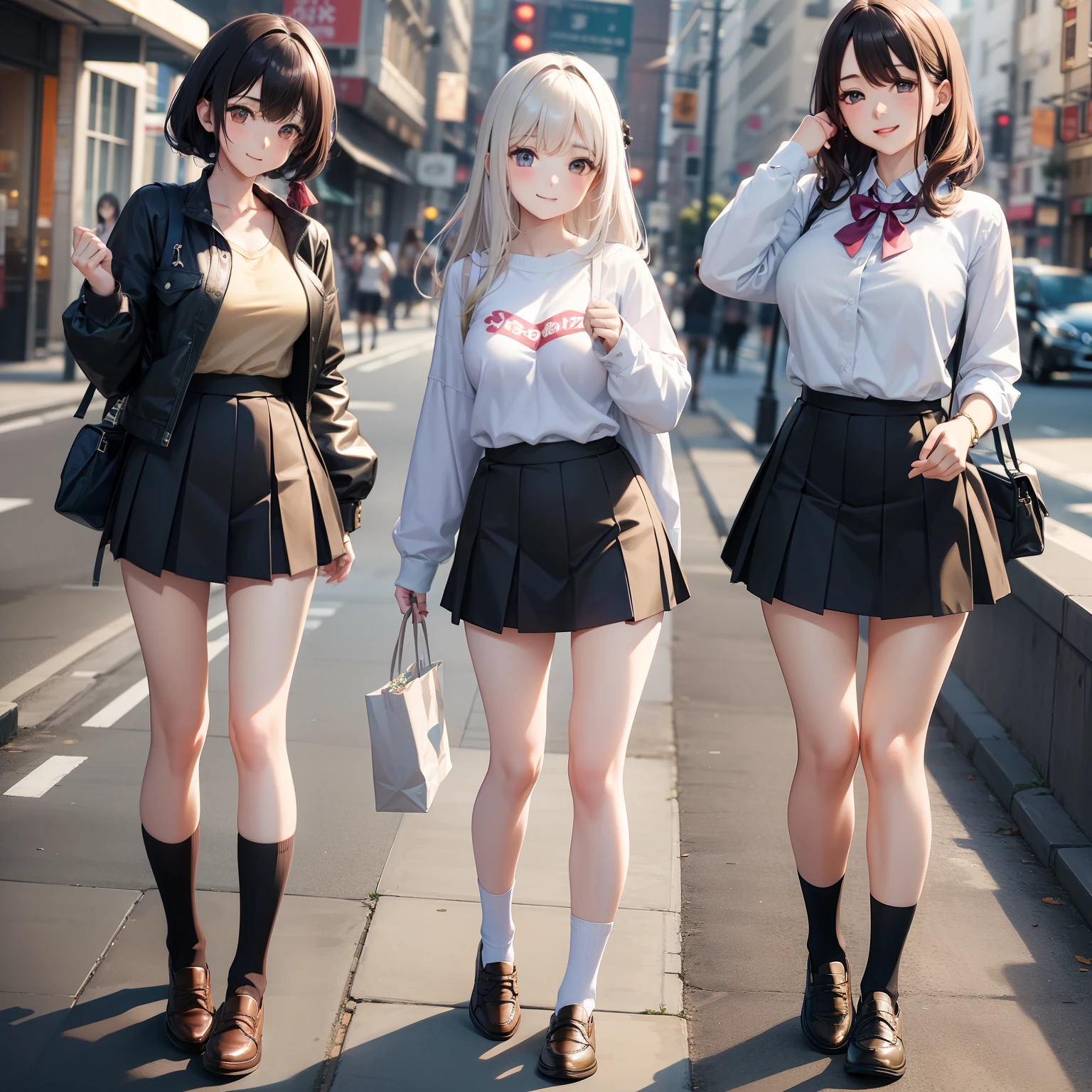 harems、Multiple girls are depicted、Colossal tits、top-quality、masterpiece、超A high resolution、beautiful a girl、smil、Excellent style、校服、Blezaur's Socks