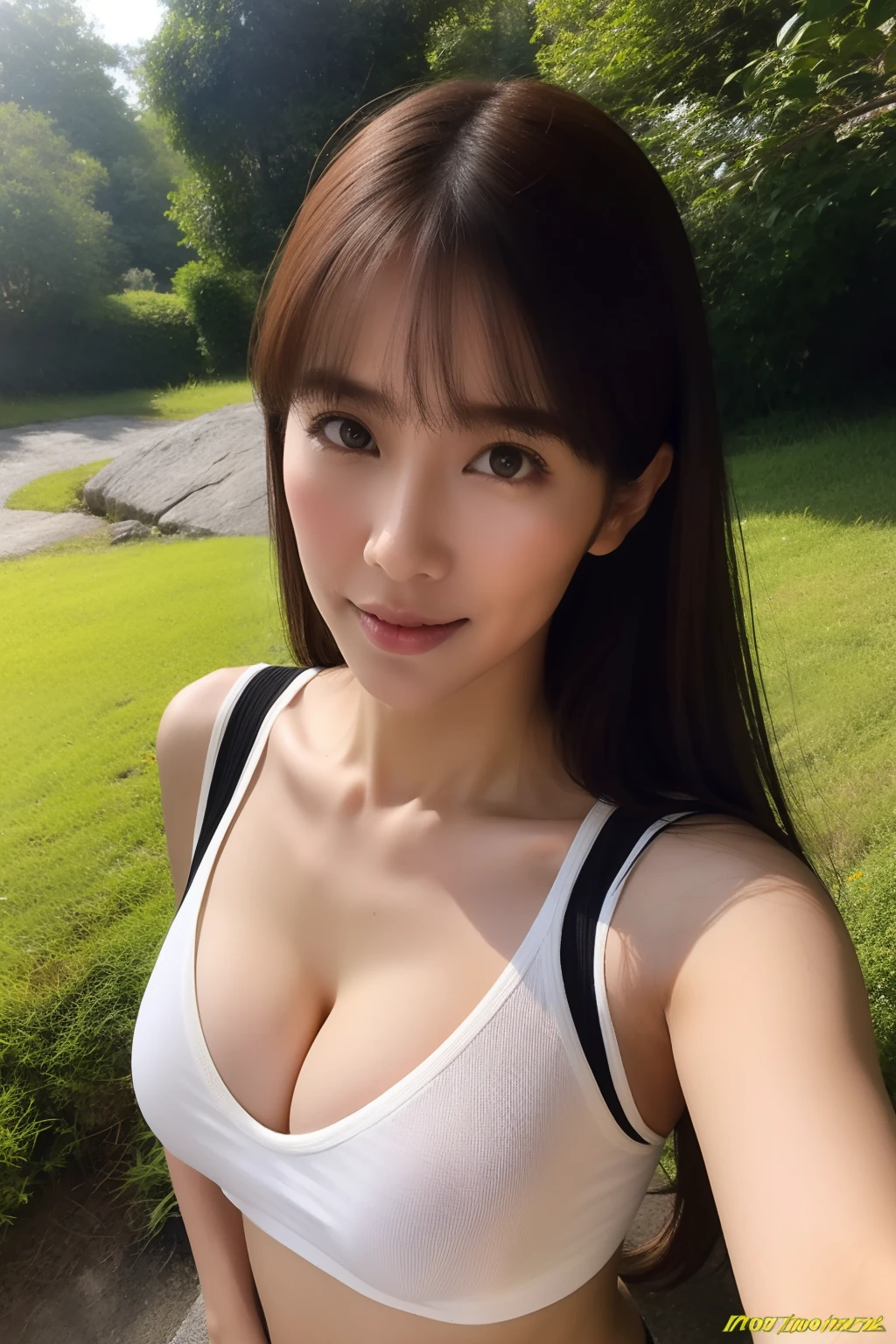 （（Upper body selfie， cheerfulness））, 1girll， tmasterpiece， best qualtiy， ultra - detailed， 独奏， exteriors， （natta）， mont， naturey， （As estrelas， themoon） cheerful big breasts， cheerfulness， backpacks， sleeping bag， Camping stove， water bottel， Mountain shoes， mitts， Sweaters， bucket-hat， flashlights， ln the forest， Rochas， flod， wood， smog， shadowing， to contrast， sunny clear sky， analogue style （looki at viewer：1.2） （skin textures） （filmgrain：1.3）， （a warm color palette，a warm color palette） ：1.2）， closeup cleavage， cinematric light， Sideslit， 超高分辨率， Best shadow， primitive， The upper part of the body， ， Wear a jumper
Kodak Vision 3，