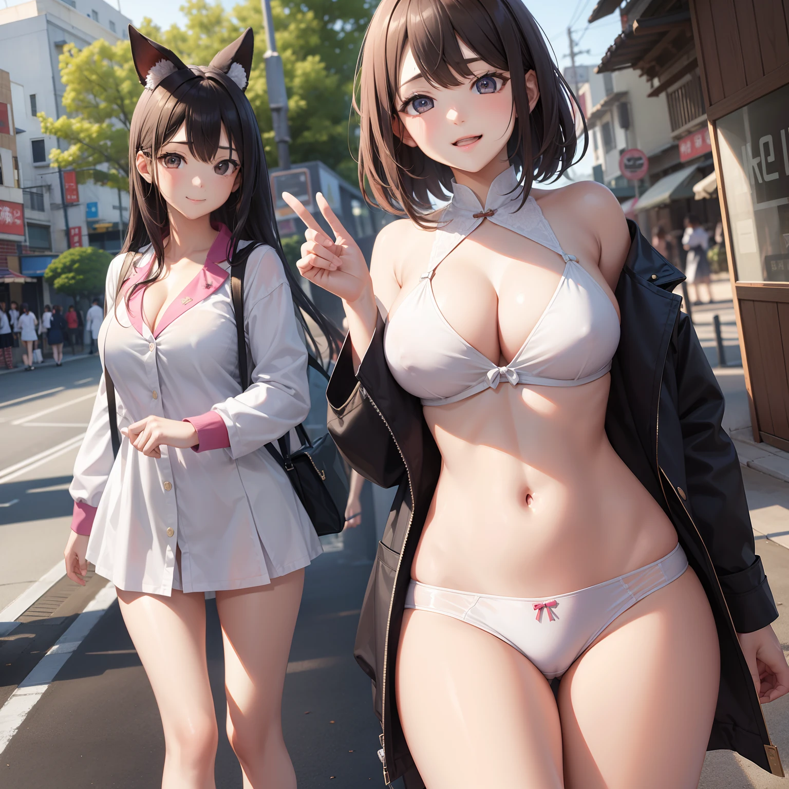 harems、Multiple girls are depicted、Colossal tits、top-quality、masterpiece、超A high resolution、long、Beautiful girls、smil、Excellent style、校服、blazers