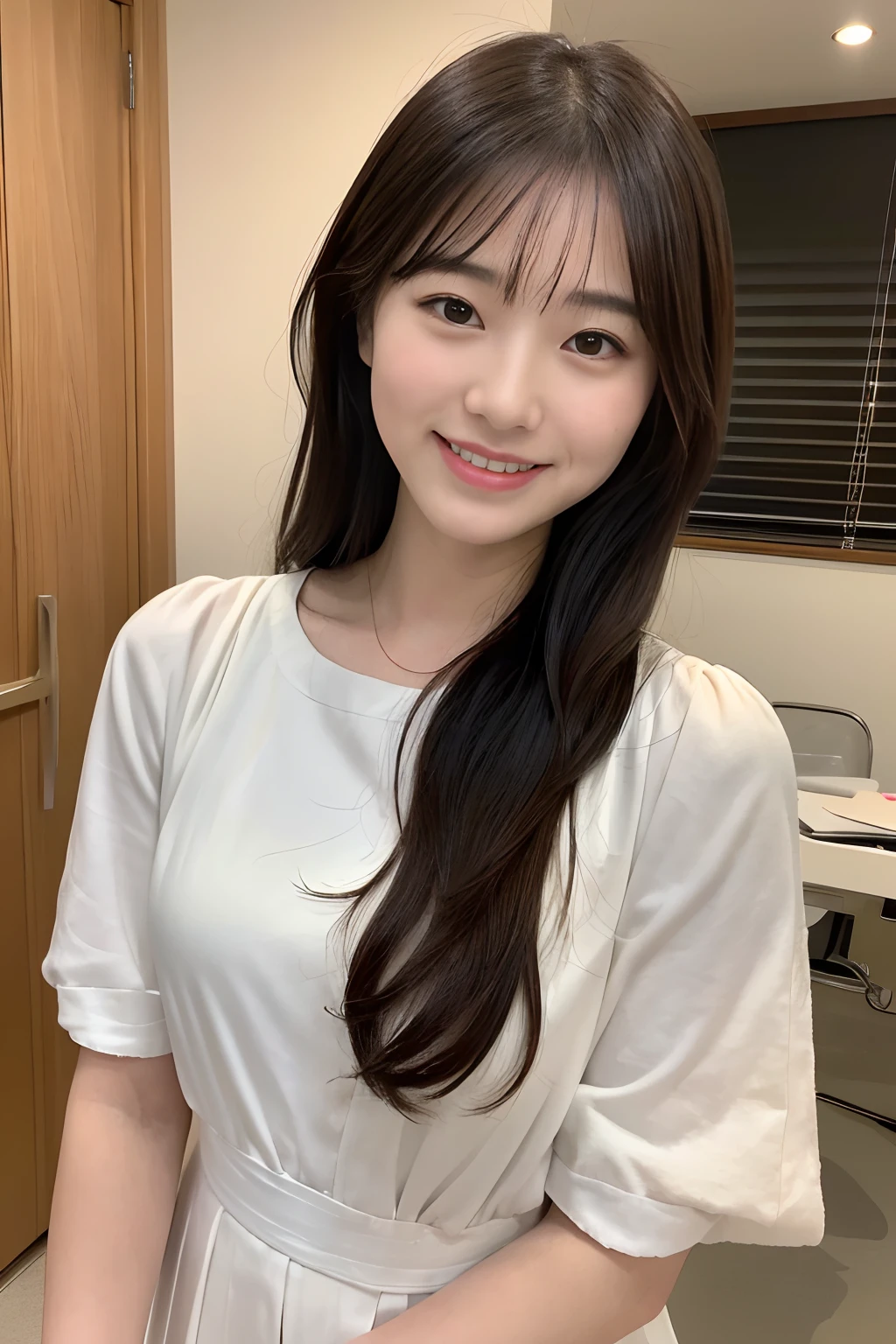 ((top-quality、8K、masterpiece:1.3))、chiho, Ayaka, narumi kakinouchi, harumi, shikamimi, Chiho Ashima, nishimiya shouko, Yuka Kazami, Aoi Ogata, 奈良美智, tsutomo nihie, Shiori Teshirogi、Realistic young sensual idol、Japan Person Model、Realistic young cute idol、Realistic young small idol、Sophisticated idol、A smile