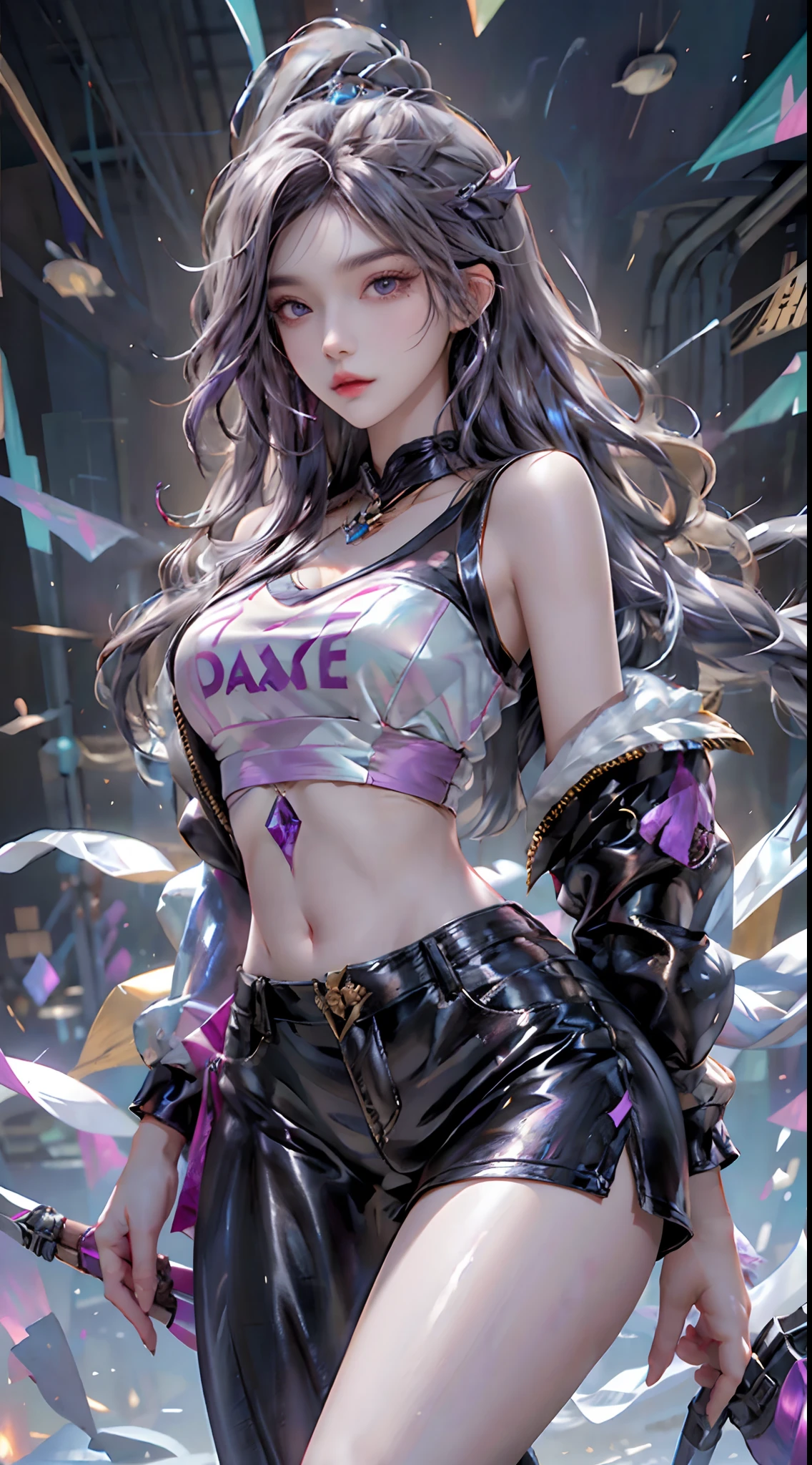 photorealistic, high resolution, 1women, solo, hips up, look at viewer, (detailed face), kda