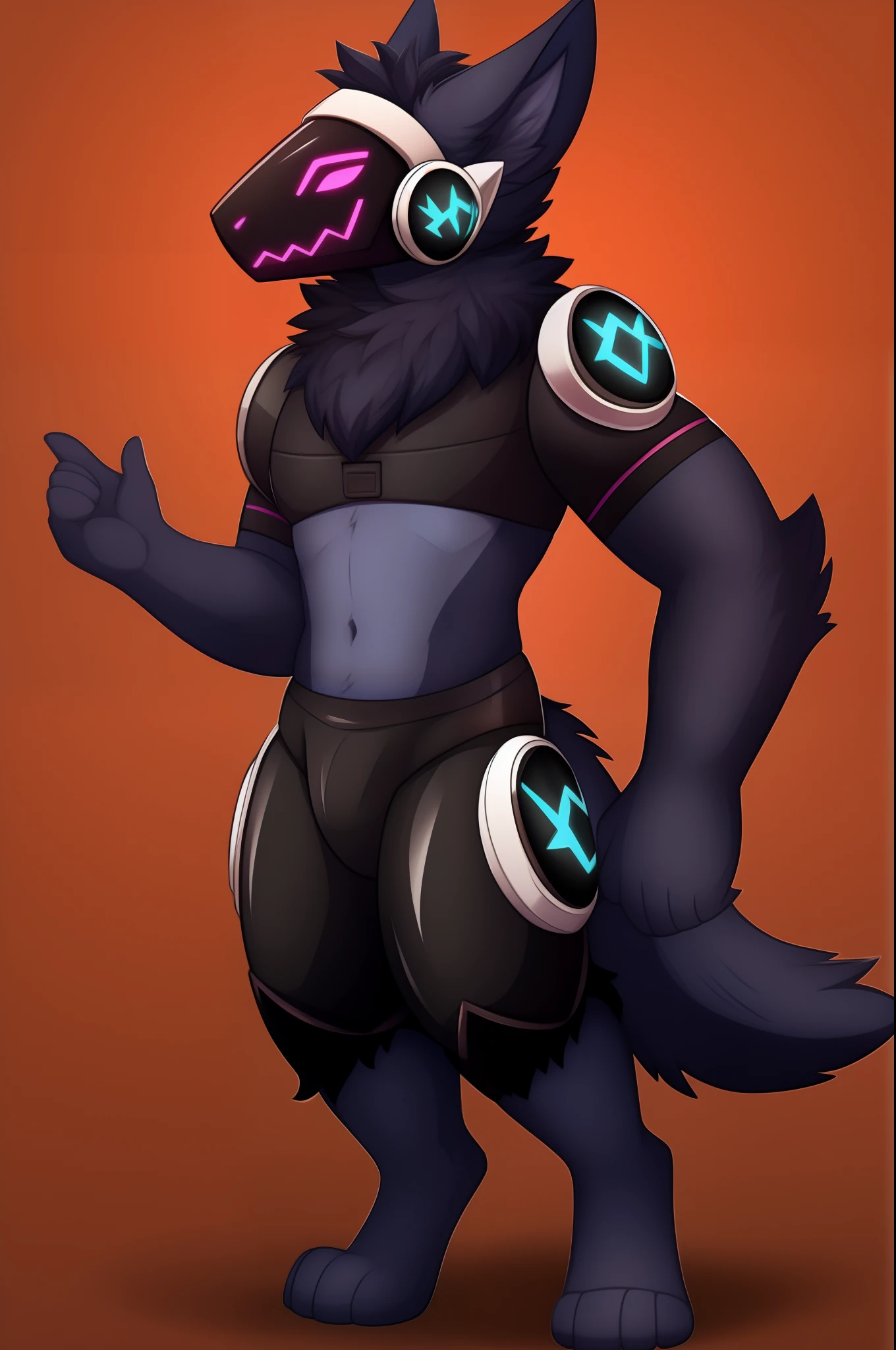 protogen furry black