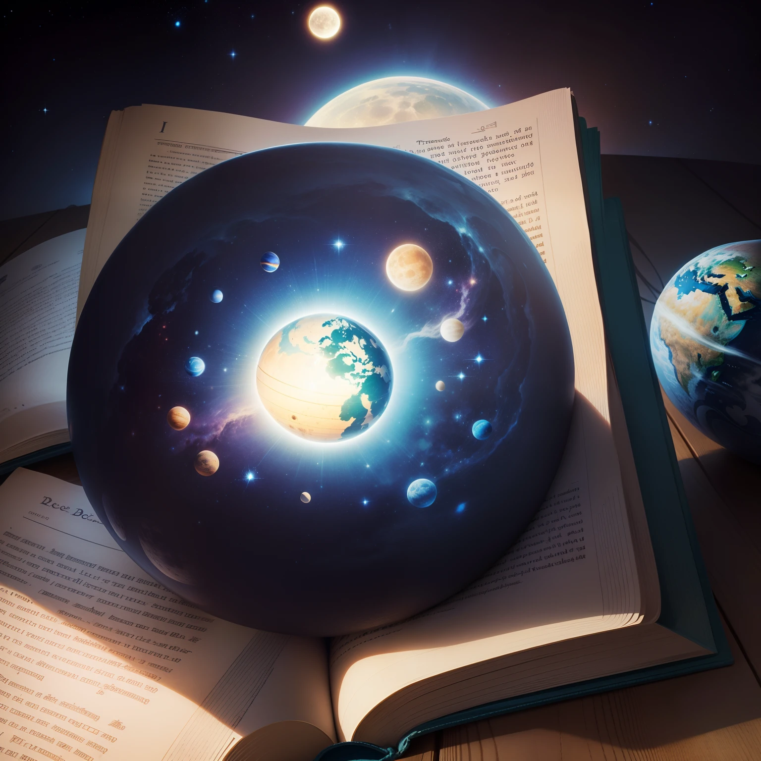 transcendental development of the mind and reasoning, read the blue book, planets and stars, bright Sun, moon