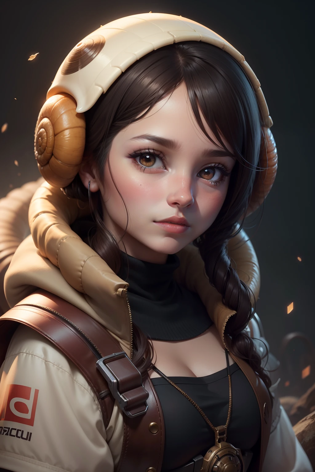 Portrait of a cute (dicuki:1.1) as a (snail:0.9), digital art, trending artstation, 4K, high detail