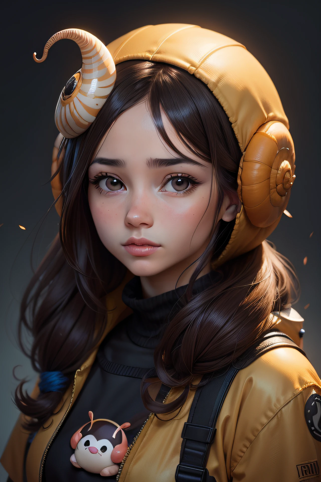 Portrait of a cute (dicuki:1.1) as a (snail:0.9), digital art, trending artstation, 4K, high detail
