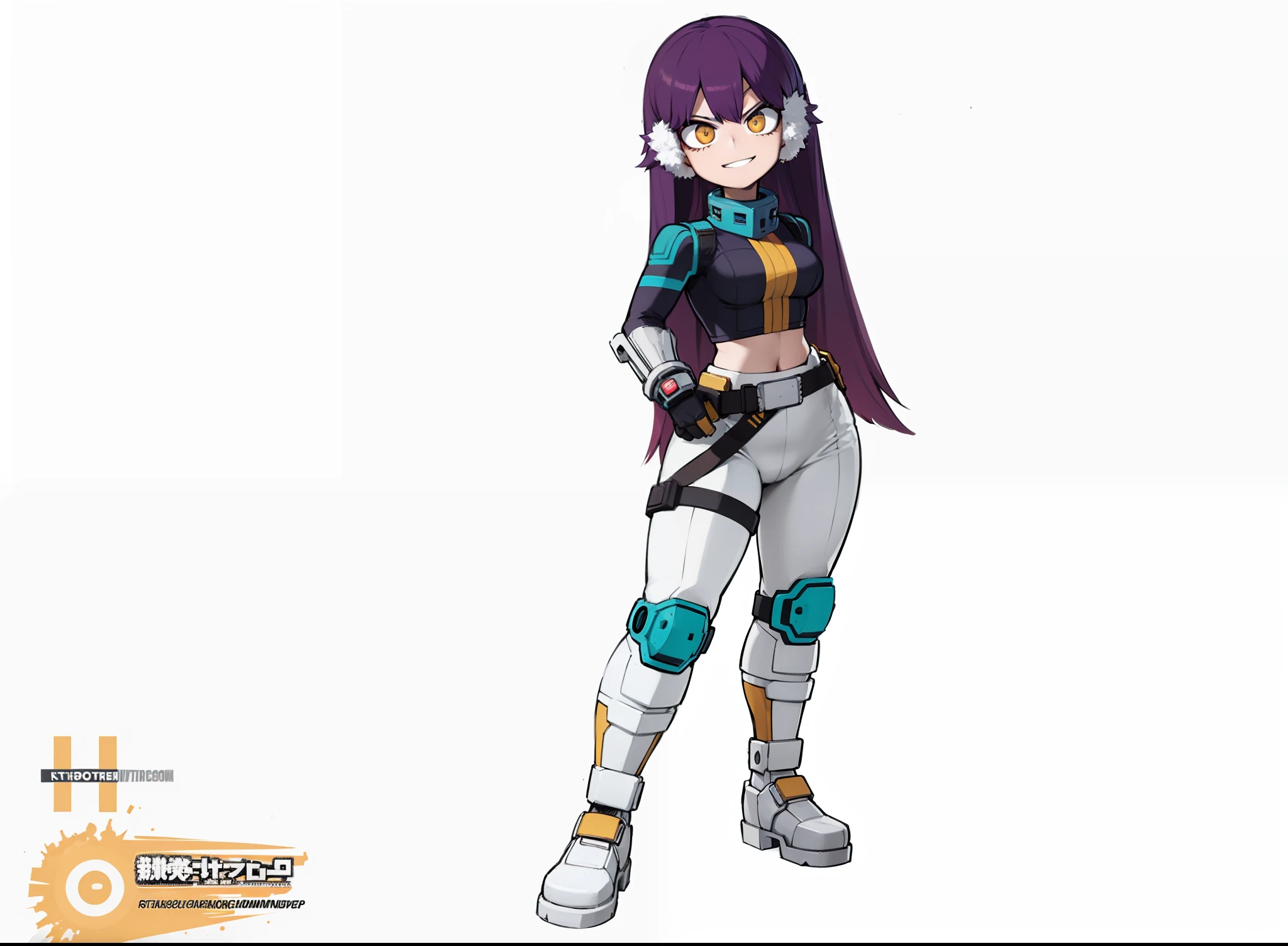 My Hero Academia style, anime Girl, female, trending on artstation pixiv, (full body shot:0.5), Masterpiece, fullbody suit, Hero costume, perfect anatomy, Joyful Gaze,