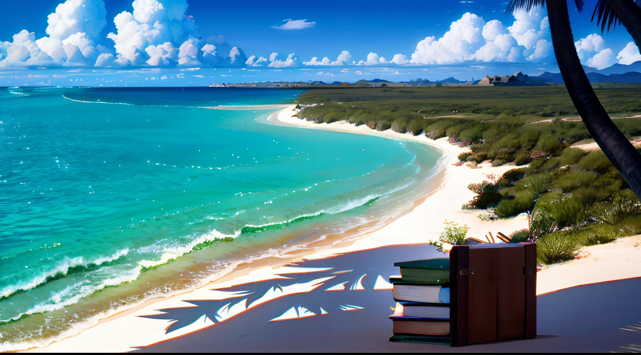 sea island，desert island，one book