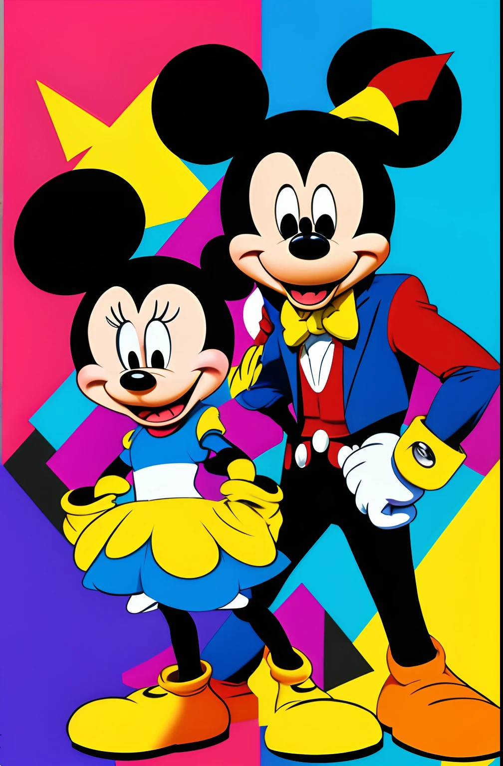 (Mickey rato Disney ), Eduardo Kobra ,ROMERO Brito,The Padding Twins ,multidimensional geometric wall PORTRAIT, arte, Chibi,
Yang08k, lindo, Colouring,
Primary works, qualidade superior, melhor qualidade, Arte Oficial, Beautiful and Aesthetic,