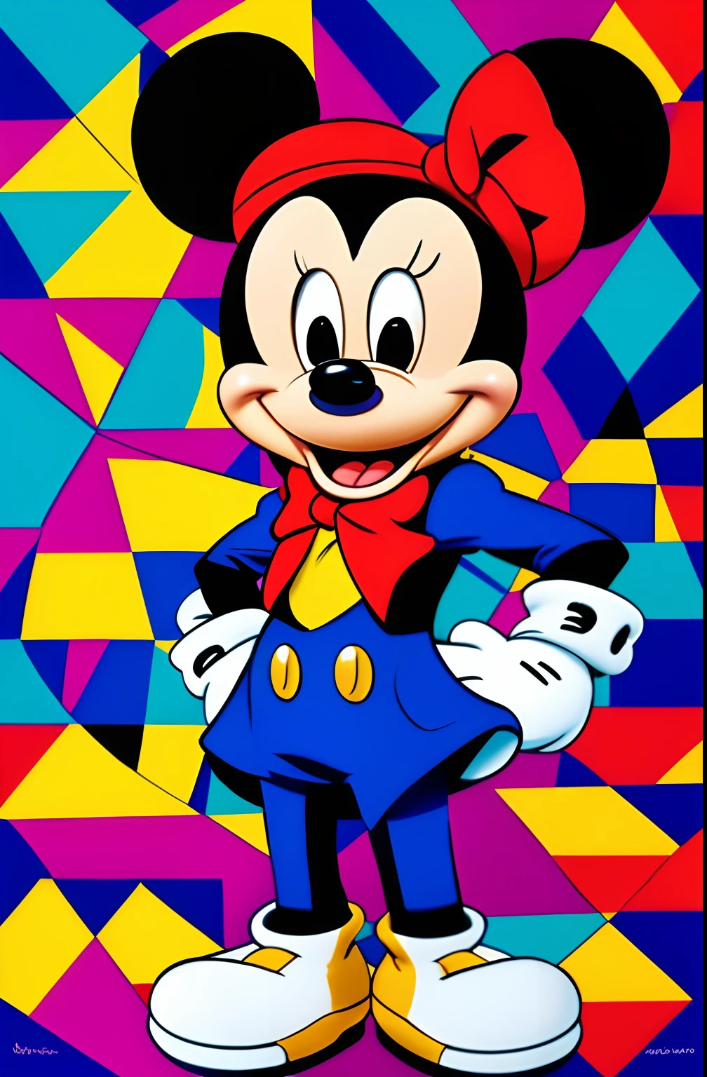 (Mickey rato Disney ), Eduardo Kobra ,ROMERO Brito,The Padding Twins ,multidimensional geometric wall PORTRAIT, arte, Chibi,
Yang08k, lindo, Colouring,
Primary works, qualidade superior, melhor qualidade, Arte Oficial, Beautiful and Aesthetic,