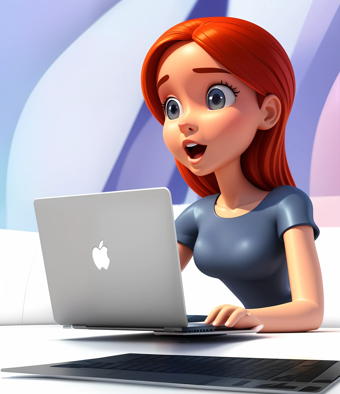 Cartoon woman showing a laptop screen with blank screen, imagem de alta qualidade, laptop, stock illustration, Holding shiny laptop computer, imagem dos desenhos animados, arte digital dos desenhos animados, desenho animado de arte digital, cartoon illustration, Arte Digital - W 640, exploitable image, Personagem digital, 3 d animado, 3d animado, Imagem de Stock, Cartoon style illustration, computador cgi
