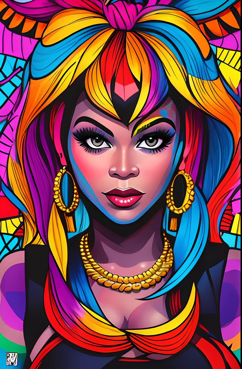( BEYONCE),  Eduardo Kobra ,Romero Brito,The Filling Twins ,multidimensional geometric wall PORTRAIT, arte, Chibi,
Yang08k, lindo, Colouring,
Primary works, qualidade superior, melhor qualidade, Arte Oficial, Beautiful and Aesthetic,