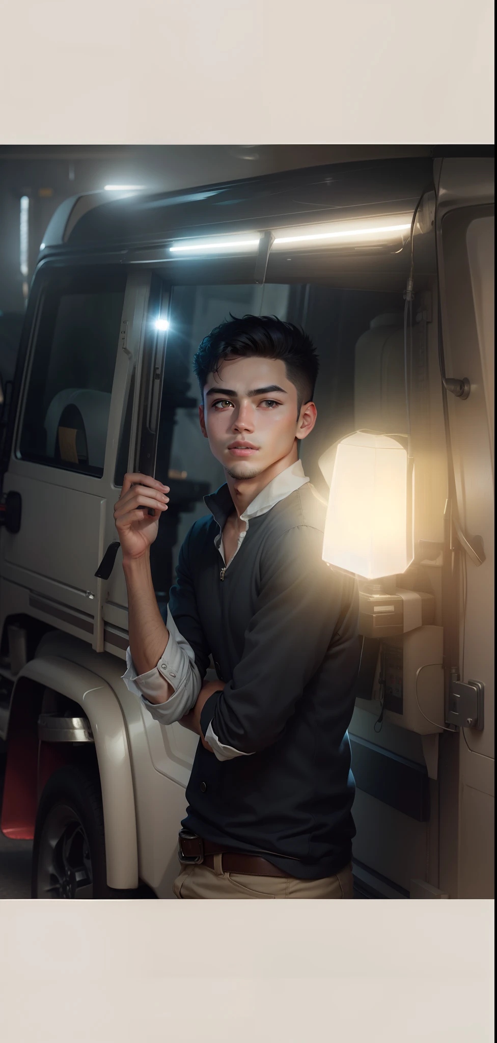 Background change and Handsome boy light effect original face