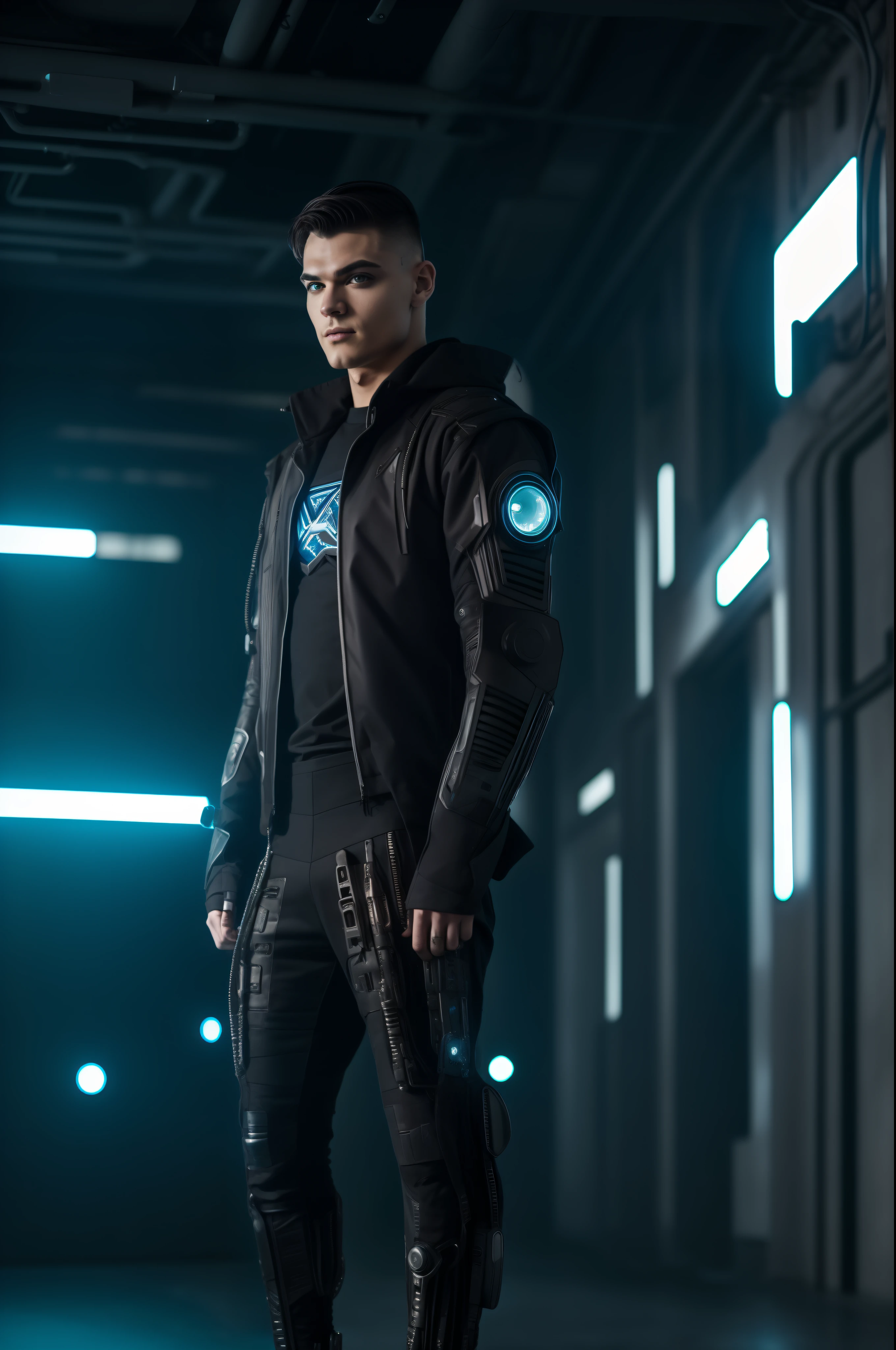 Grayson, asa noturna, realista, alta qualidade, 8k, Cyberpunk, titanium clothing,