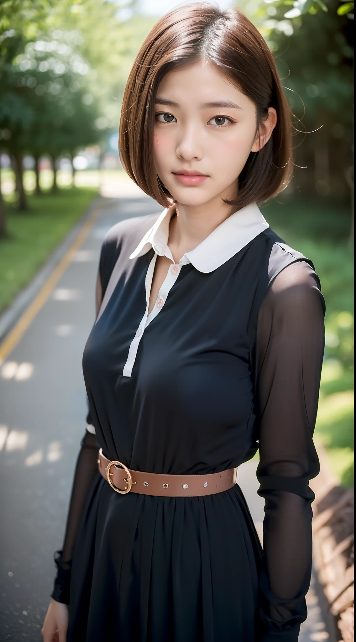 (),      (Beautiful),(girl with),(18year old:1.9),((get blush:1.2)),(embarrassed:1.3),(),(in 8K),(),Japan cute girls,raw,portlate,Photorealsitic,超A high resolution,Best Quality,Natural lighting,
BREAK
((Black Dress:With white-collar:1.8,long-sleeve:frilld:)),(Big ass),(thick thight:1.3),(Plump body:),(bob cuts:1.6,Brown hair:1.3),
BREAK
(Natural Skin Texture,Detailed skin, Hyper-Realism,ultra sharpness),Intricate details,depth of fields,