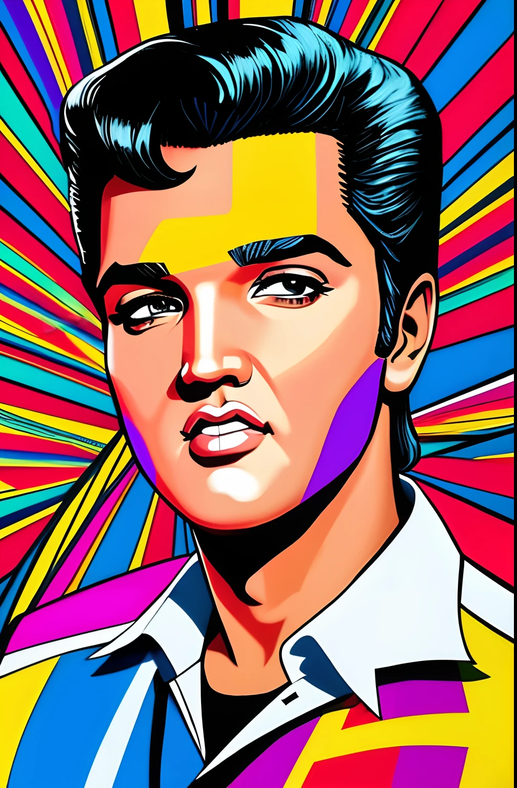(ELVIS PRESLEY),  Eduardo Kobra ,Romero Brito,The Filling Twins ,multidimensional geometric wall PORTRAIT, arte, Chibi,
Yang08k, lindo, Colouring,
Primary works, qualidade superior, melhor qualidade, Arte Oficial, Beautiful and Aesthetic,