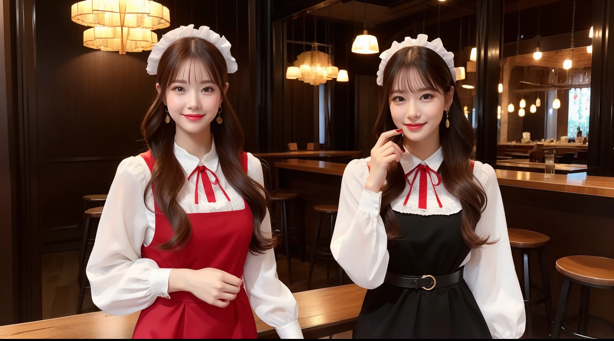 In a gorgeous atmosphere、Hostess in Western dress