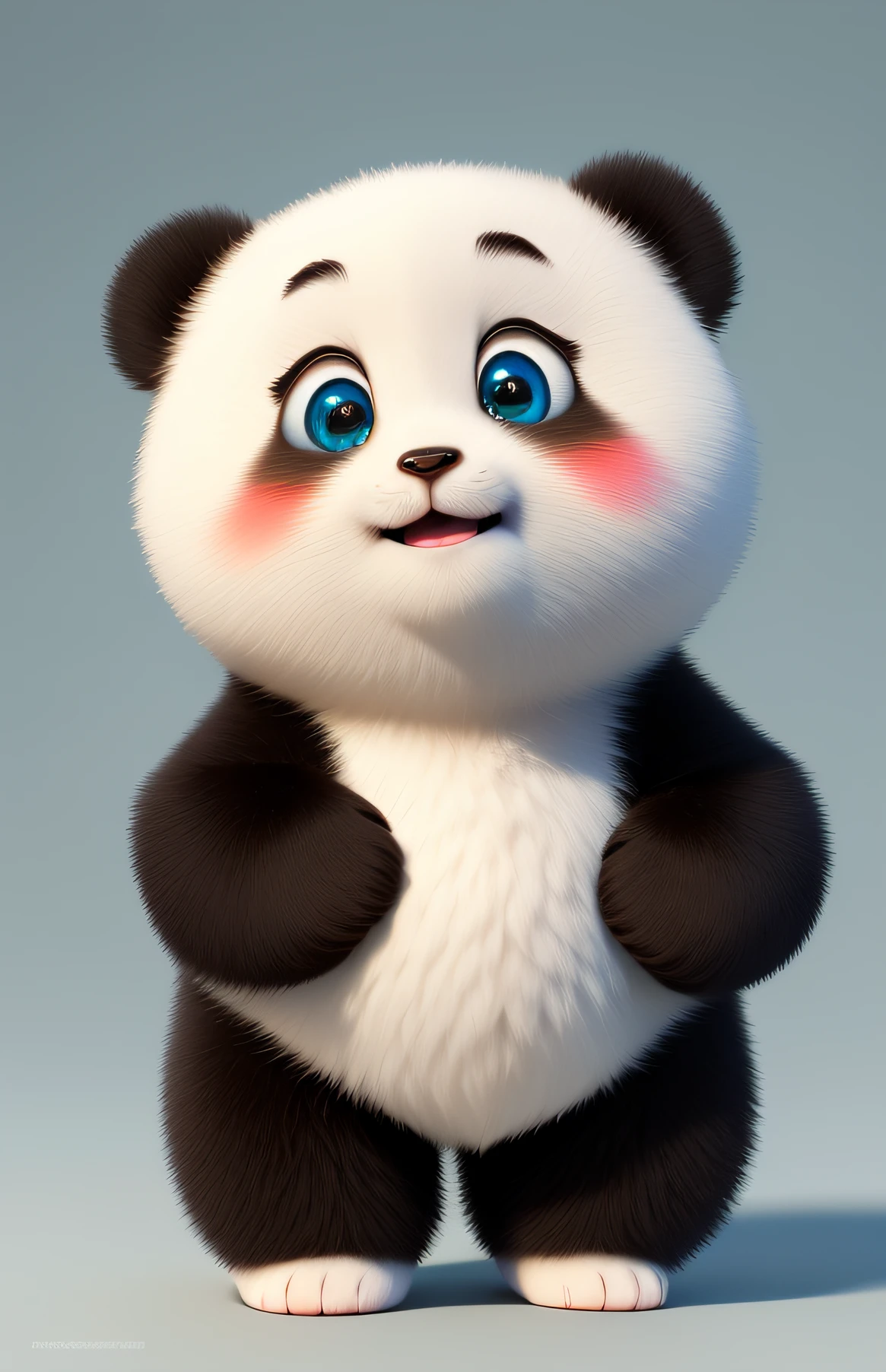 (masterpiece), (best quality), (ultra-detailed), (full body:1.2), Super cute, Baby, Pixar, Baby panda in pajamas, Big bright eyes, Fluffy, Smile, Delicate and fine, Fairy tales, Incredibly high detailed, Pixar style, Bright color palette, Natural light, Simple background with pure color, Octane render, Trending on Artstation, Gorgeous, Ultra wide angle, 8k, HD, Realistic