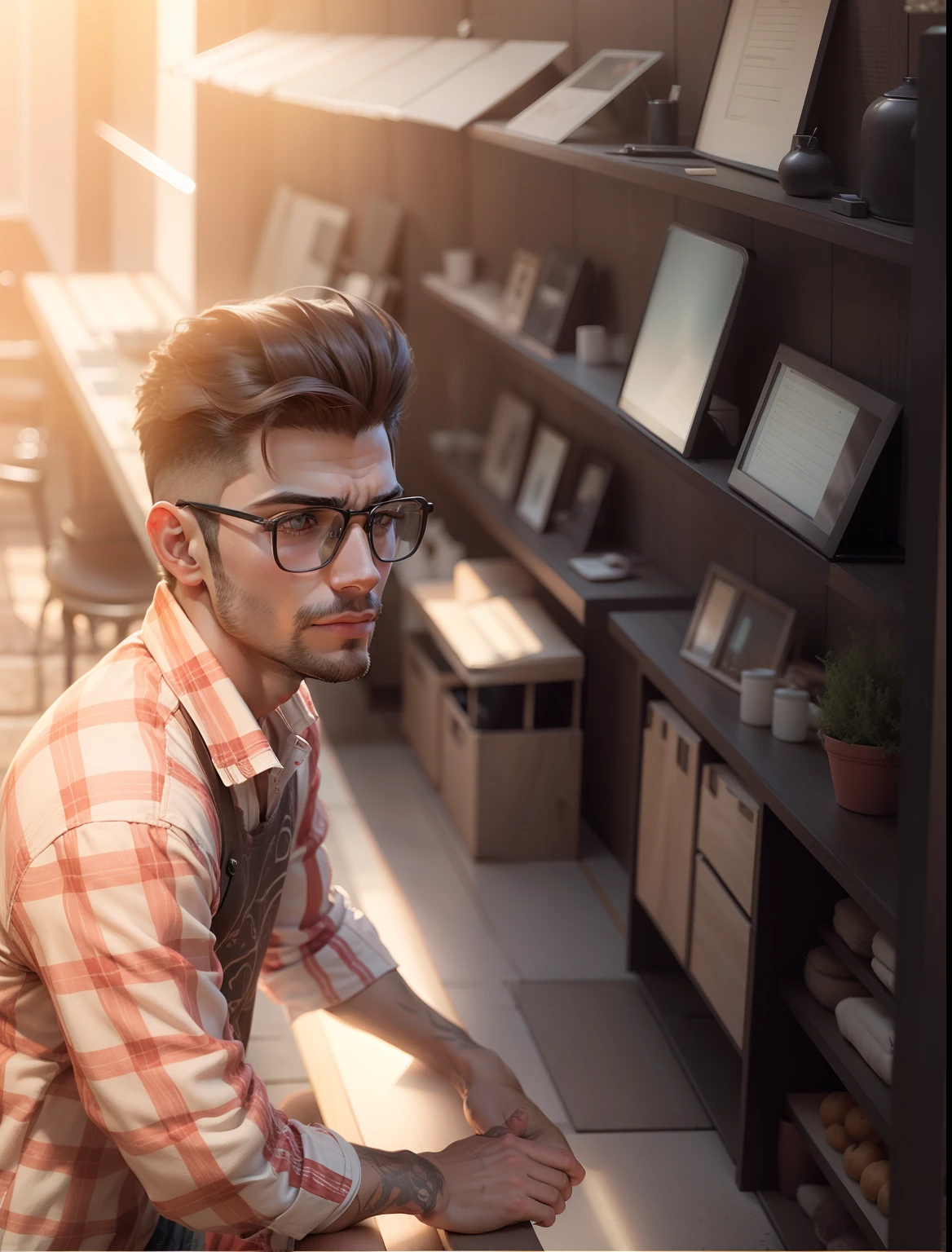 Nice hairstyle with muscular arm and keep the face same do not change the face HD pic