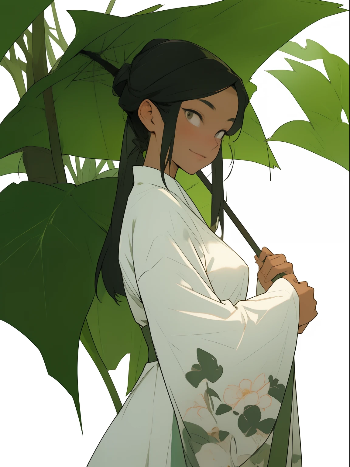 Deep in the bamboo forest, Chinese Ancient Times,raining day, A middle-aged male, 50yearsold, With a beard,long whitr hair,emaciated,dressed white hanfu, Standing in a bamboo forest, A hand touched his beard,Place one hand behind your back,look up to,Quiet, Cinematic lighting, in a panoramic view, Masterpiece, ccurate, Super detail, Award-Awarded, Best quality