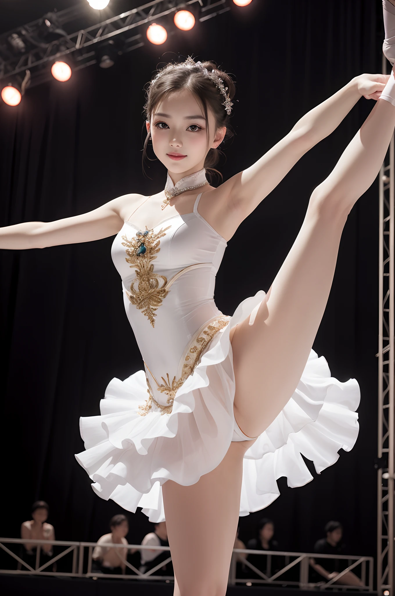 tmasterpiece,best qualityer,1girll,Dance teacher,ballet dance,Stage performance action