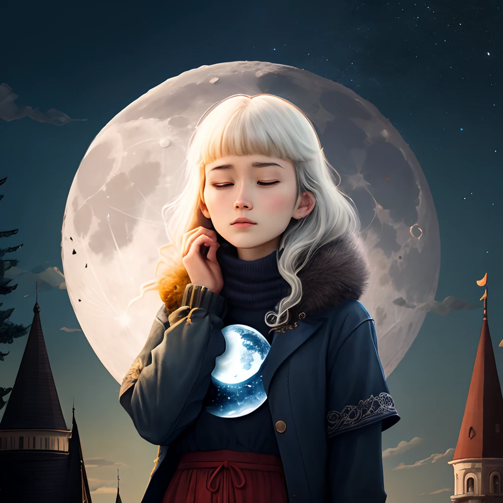 Raise your head and invite the bright moon