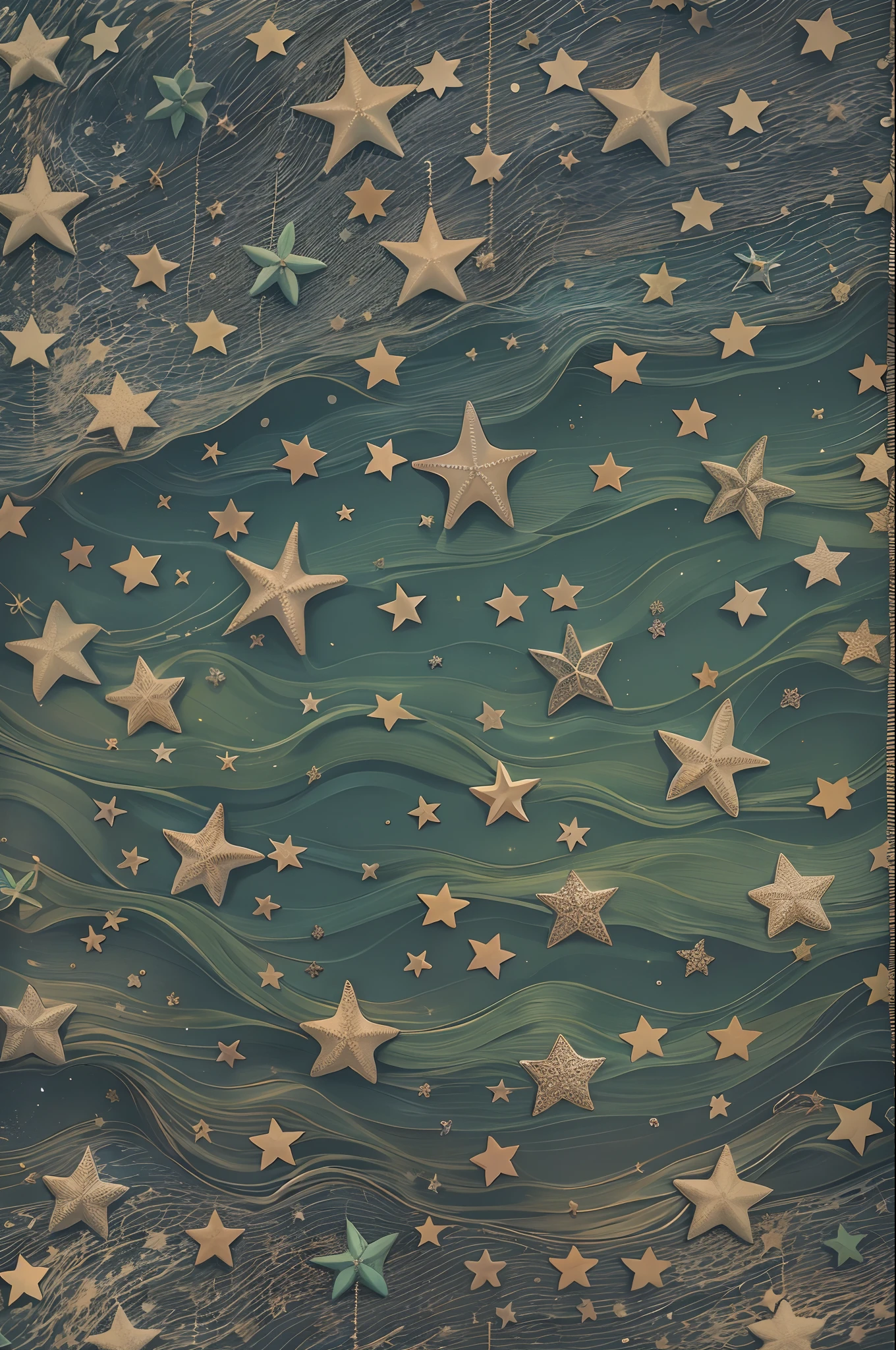 stars,the ocean,stars,UHR,Sateen