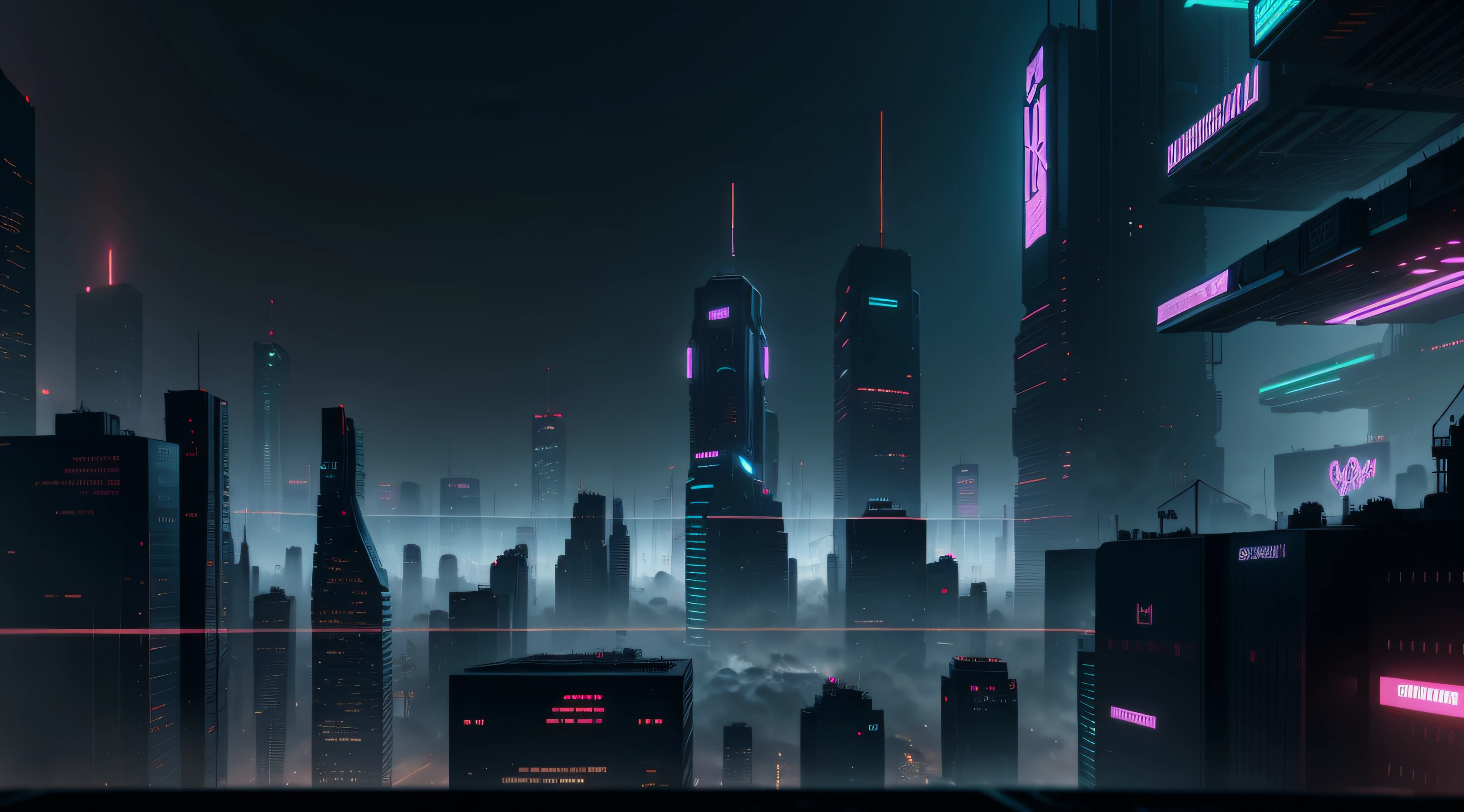 background, cyberpunk, city