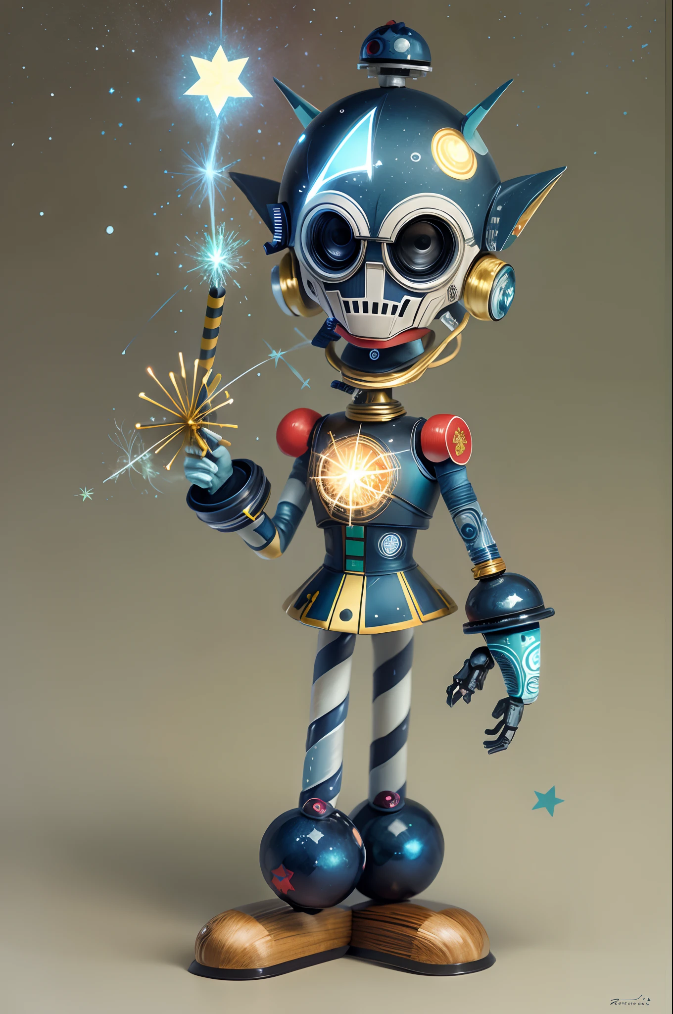 droid,stars,blueish moonlight,UHR,circus,jocker,sparkler