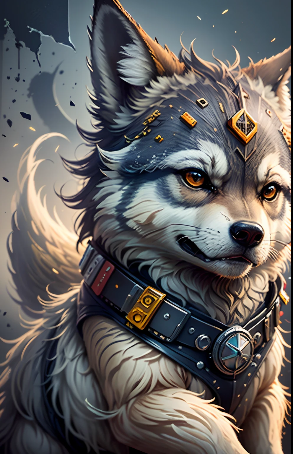 "Create a stunning masterpiece of wolf-themed chibi multidimensional paper quilting art, The Yang 08K has a colorful style. Make sure to include all official art elements as much as possible, Top and best quality, Make it both aesthetically pleasing and aesthetically pleasing."