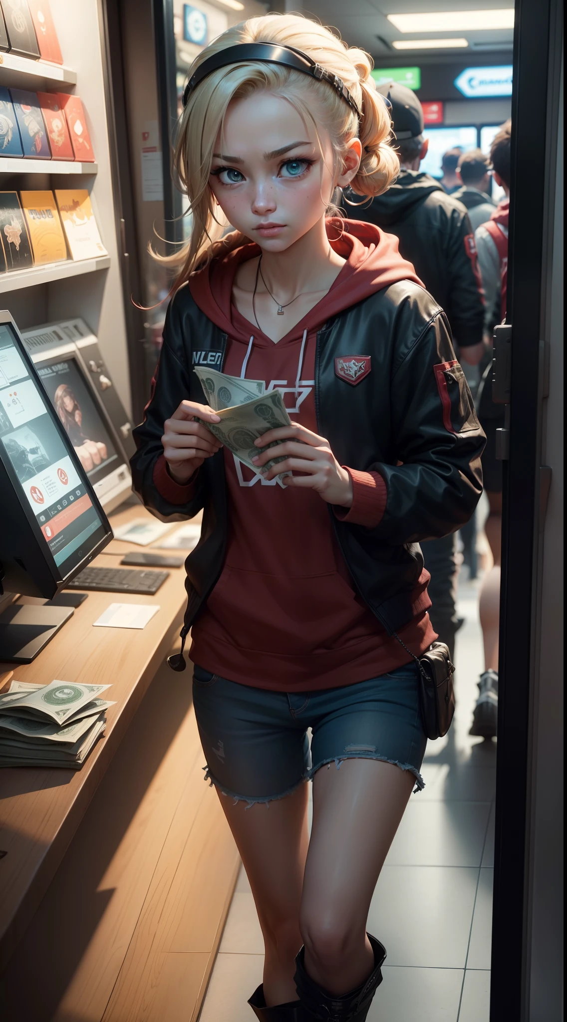 Clutching the money in their palm, the gamer walks with a sense of purpose. The jingling coins and crumpled bills feel reassuring against their fingers as they head towards their destination. Their eyes are alight with anticipation, envisioning the gaming store or online platform where their funds will be exchanged for virtual adventures and treasures. The weight of the money in their pocket serves as a reminder of the potential excitement and satisfaction that awaits as they prepare to fulfill their gaming desires.